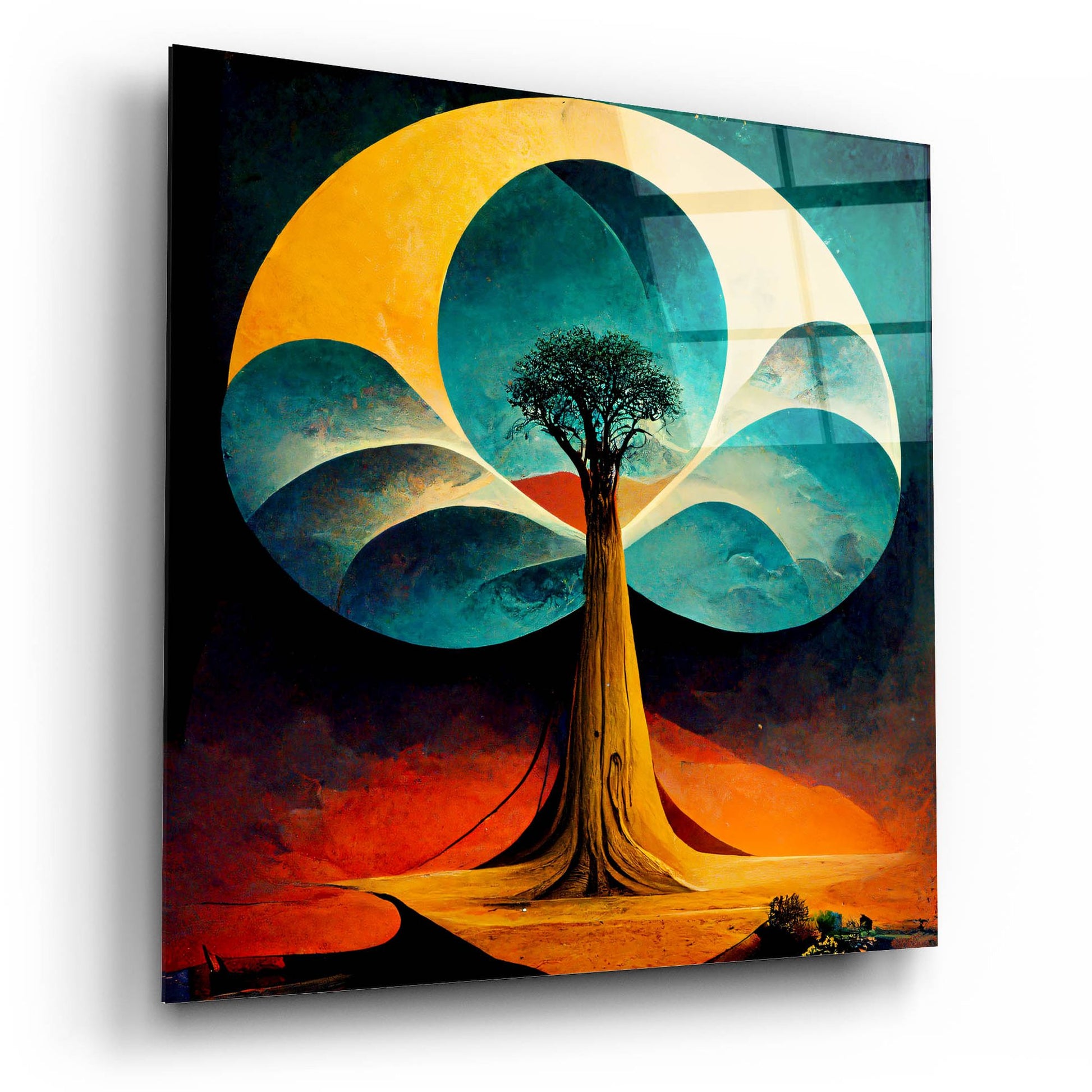 Epic Art 'Tree Of Life 34' by Ray Heere, Acrylic Glass Wall Art,12x12