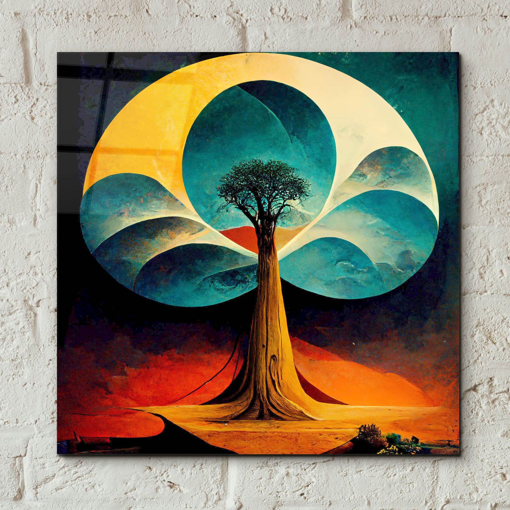 Epic Art 'Tree Of Life 34' by Ray Heere, Acrylic Glass Wall Art,12x12