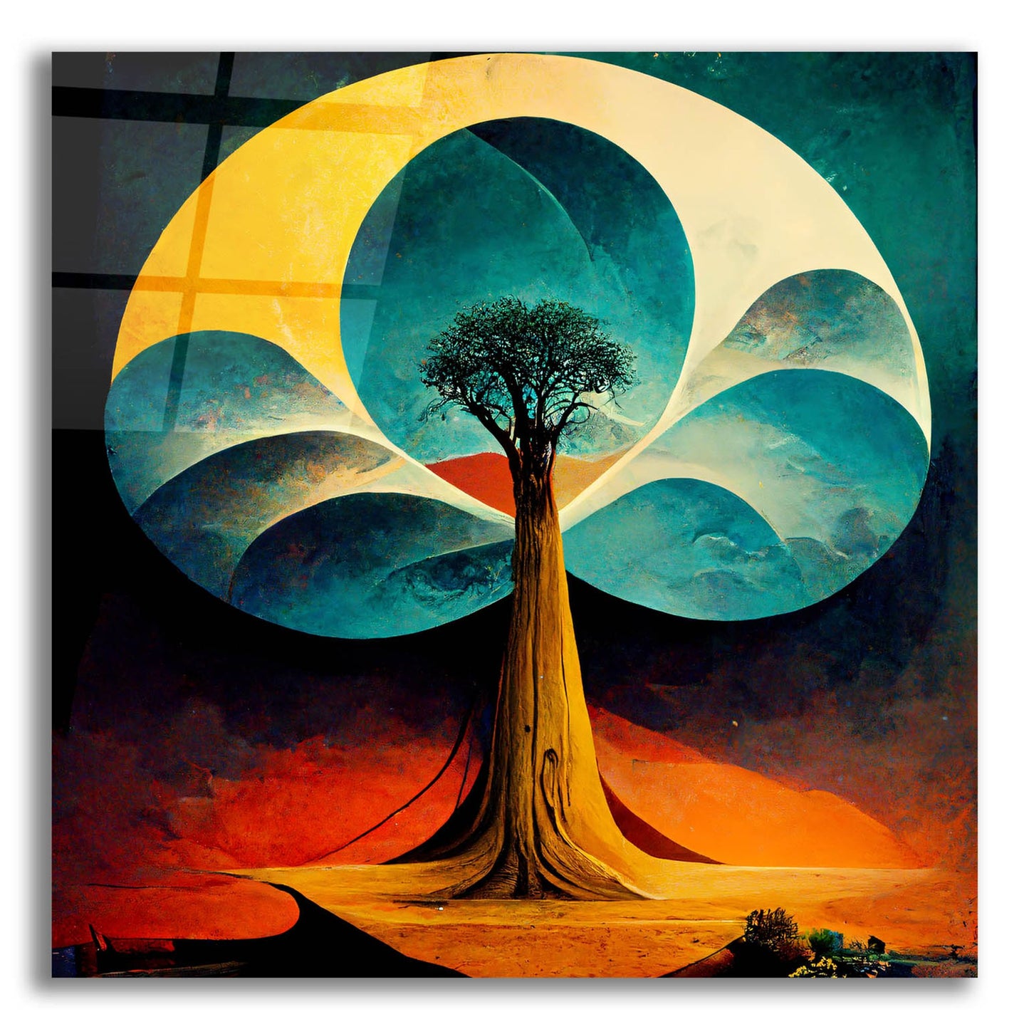 Epic Art 'Tree Of Life 34' by Ray Heere, Acrylic Glass Wall Art,12x12