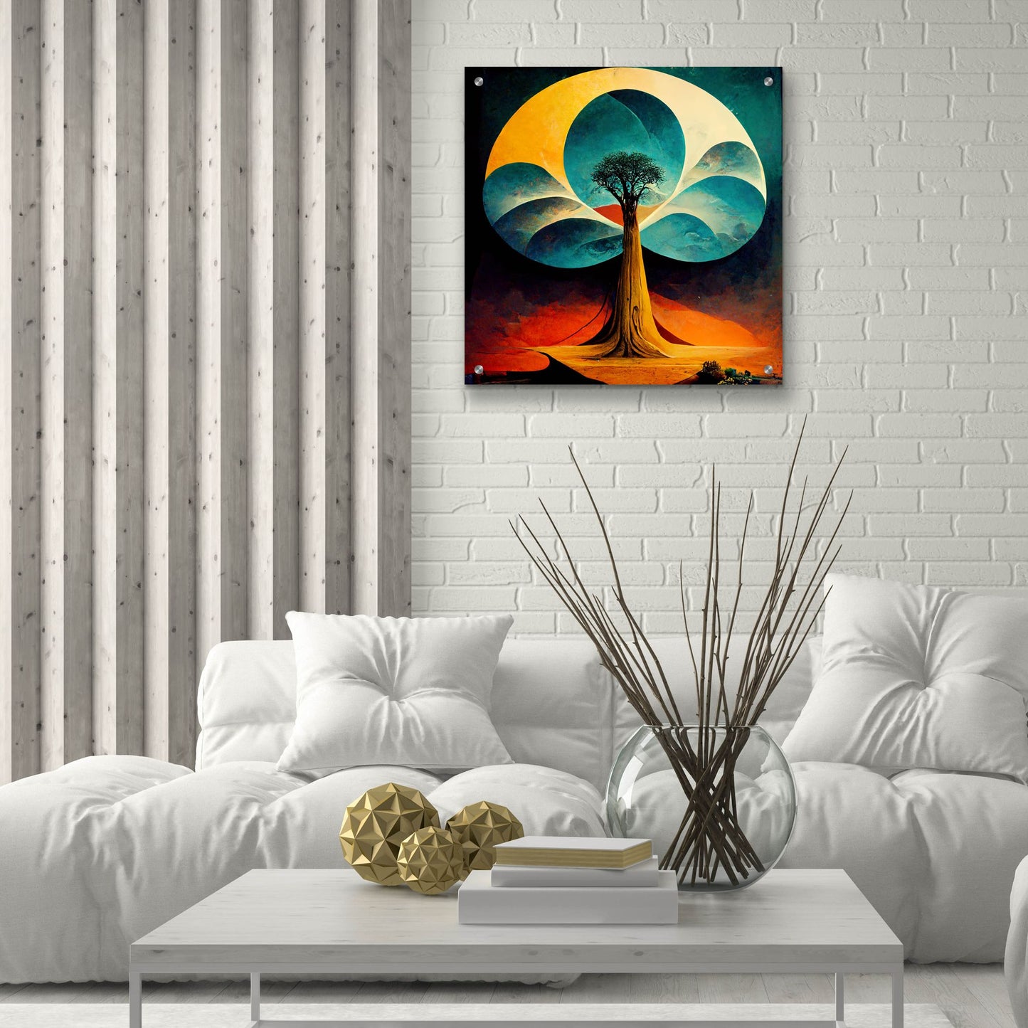 Epic Art 'Tree Of Life 34' by Ray Heere, Acrylic Glass Wall Art,24x24