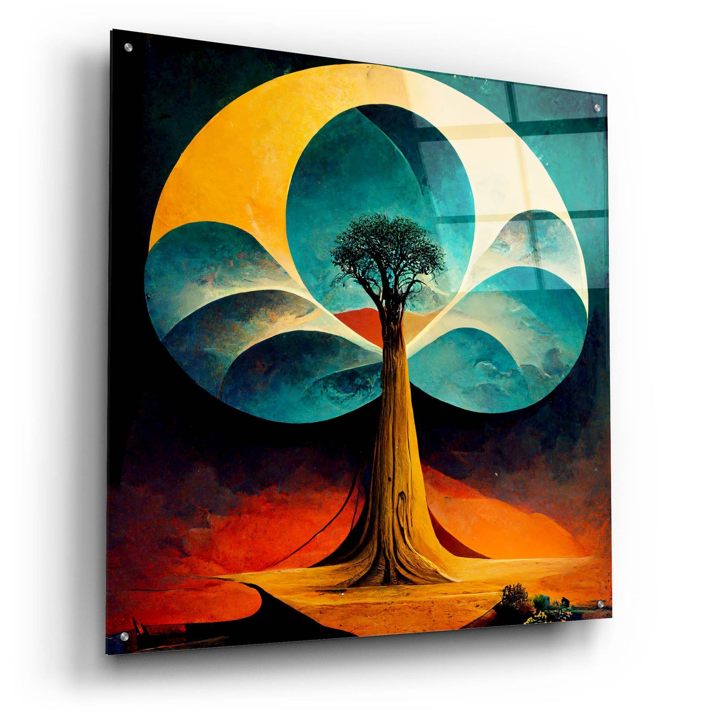 Epic Art 'Tree Of Life 34' by Ray Heere, Acrylic Glass Wall Art,36x36