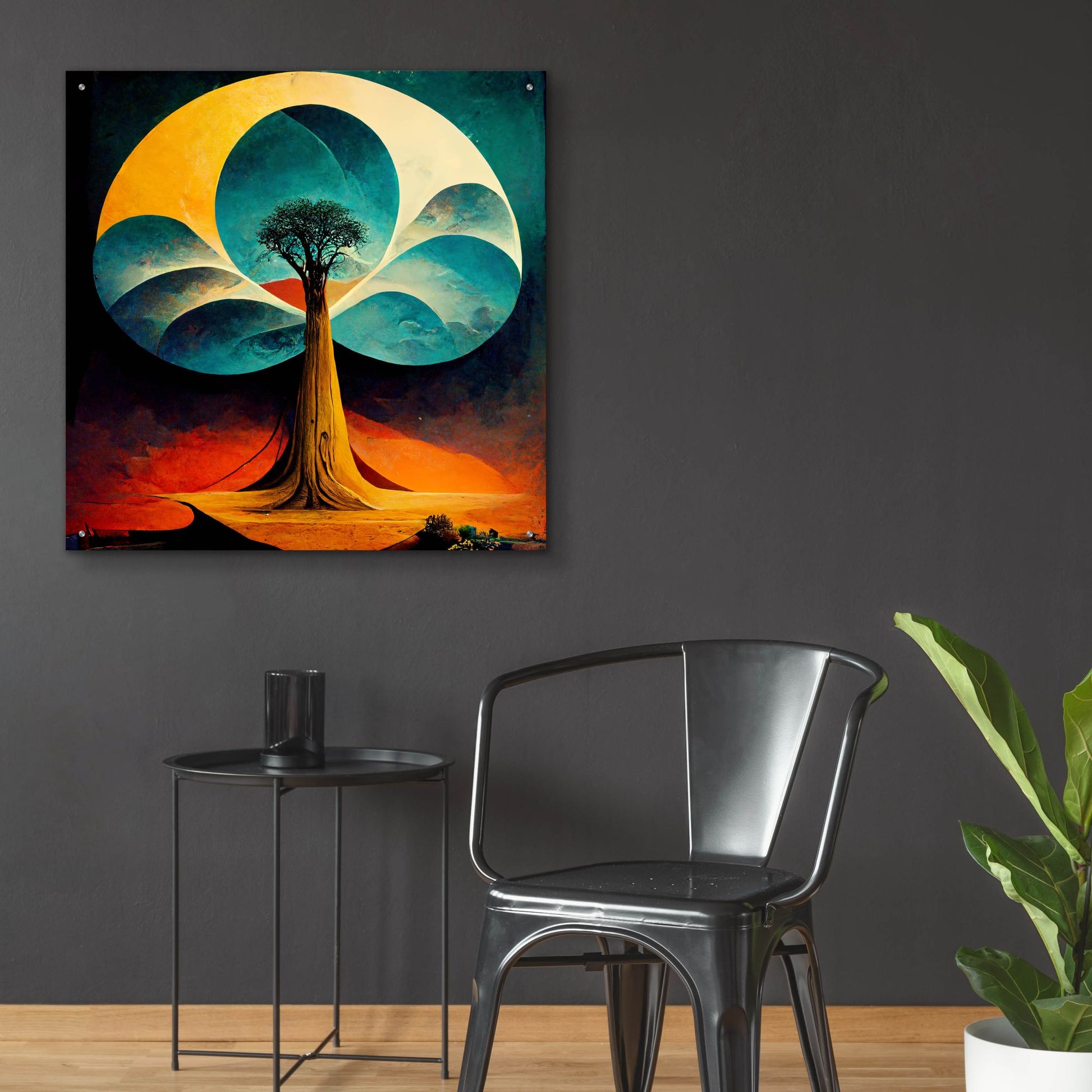 Epic Art 'Tree Of Life 34' by Ray Heere, Acrylic Glass Wall Art,36x36