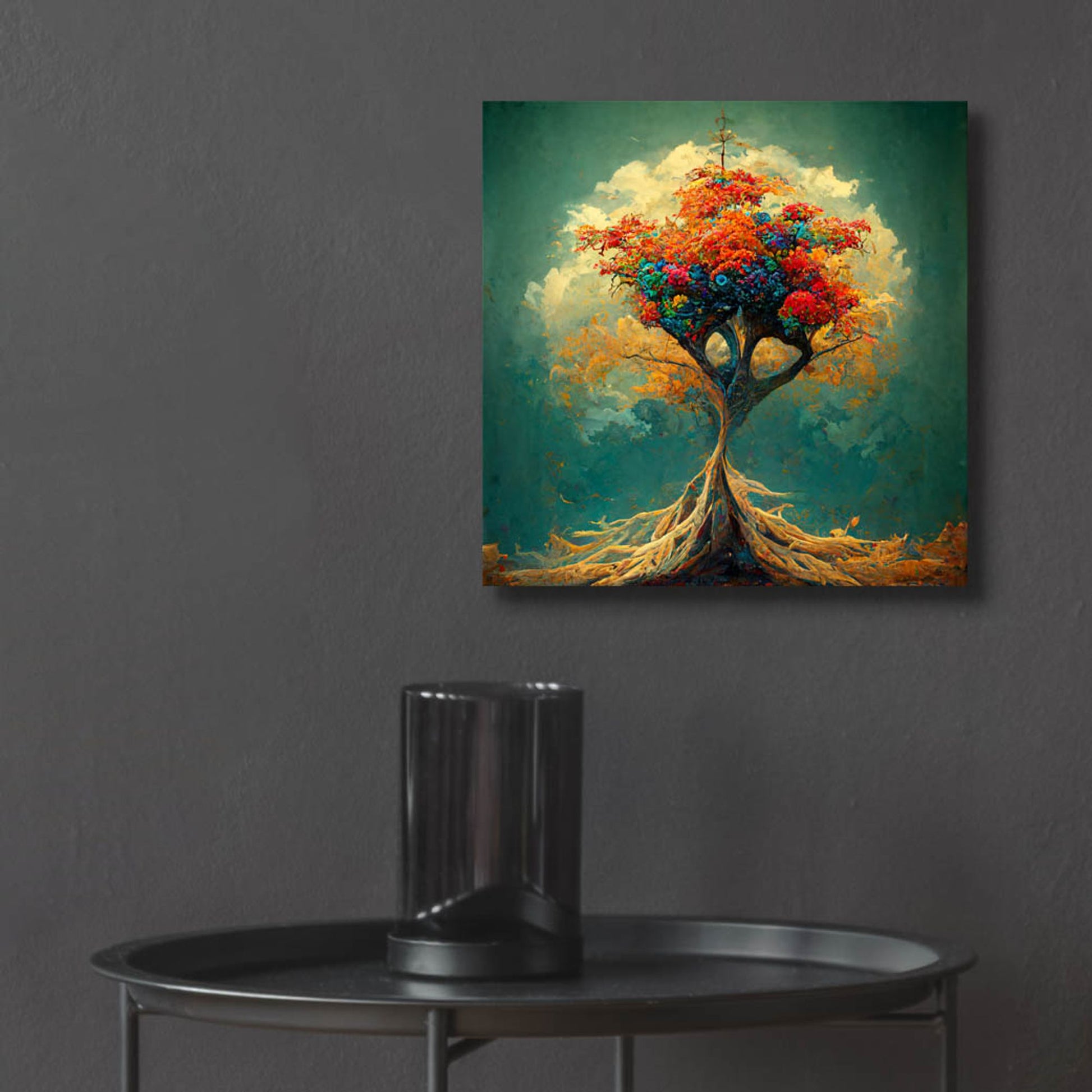 Epic Art 'Tree Of Life 35' by Ray Heere, Acrylic Glass Wall Art,12x12