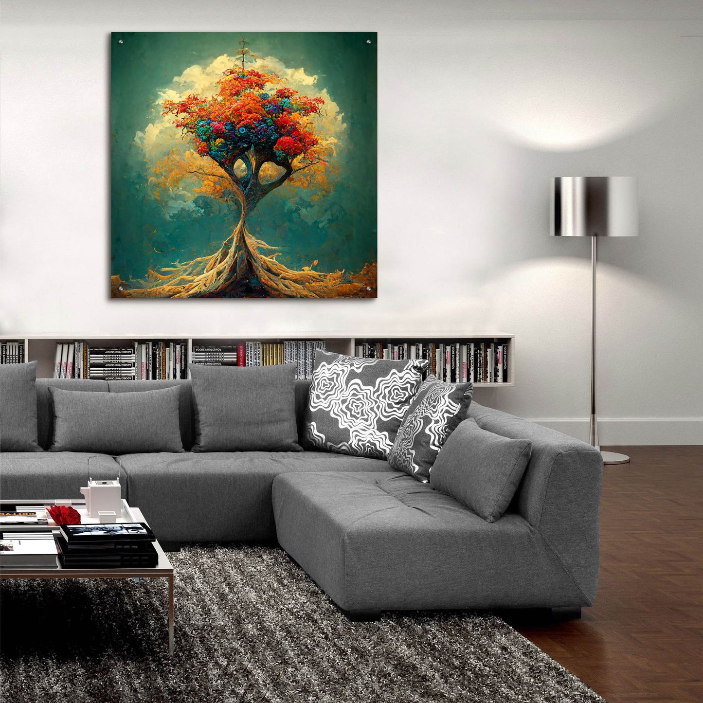 Epic Art 'Tree Of Life 35' by Ray Heere, Acrylic Glass Wall Art,36x36