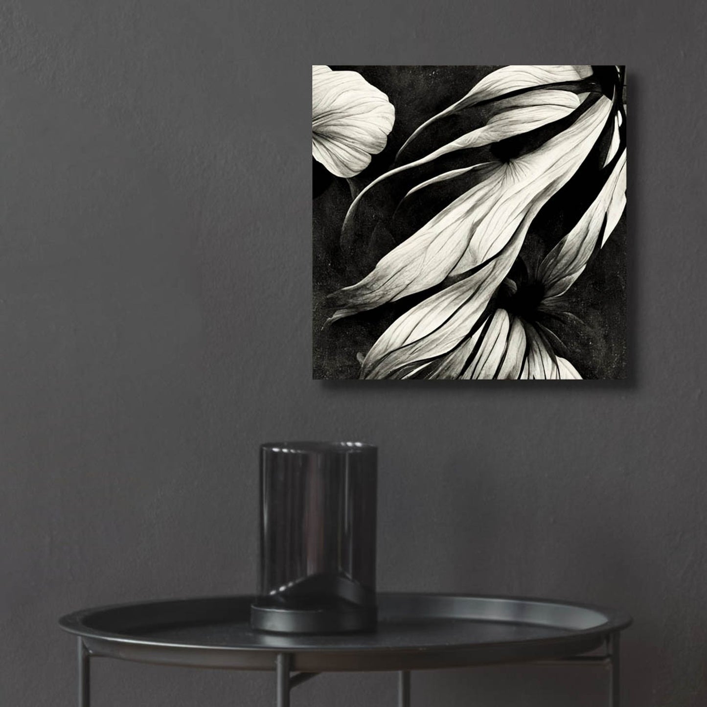 Epic Art 'Flowers Black White 11' by Ray Heere, Acrylic Glass Wall Art,12x12