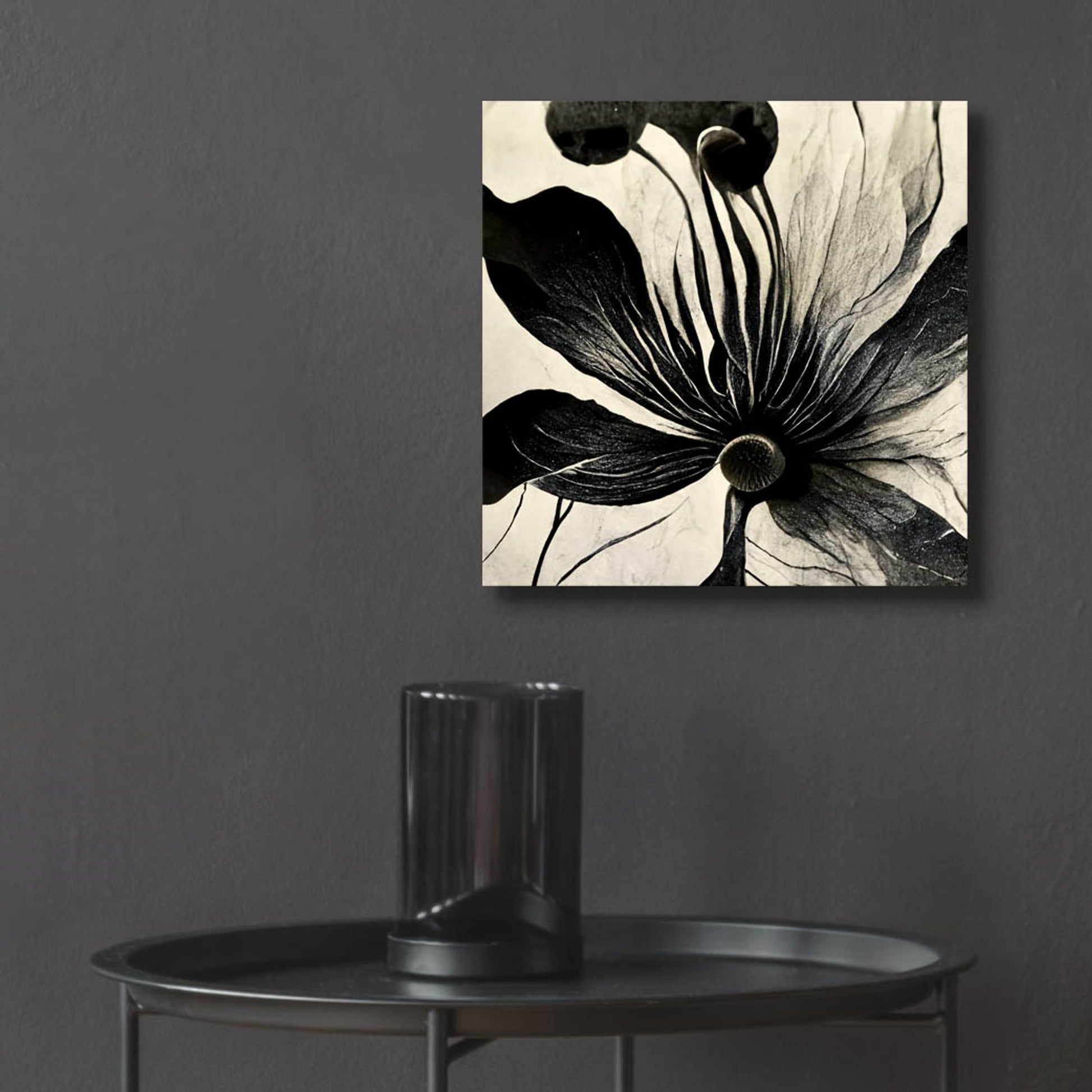 Epic Art 'Flowers Black White 14' by Ray Heere, Acrylic Glass Wall Art,12x12