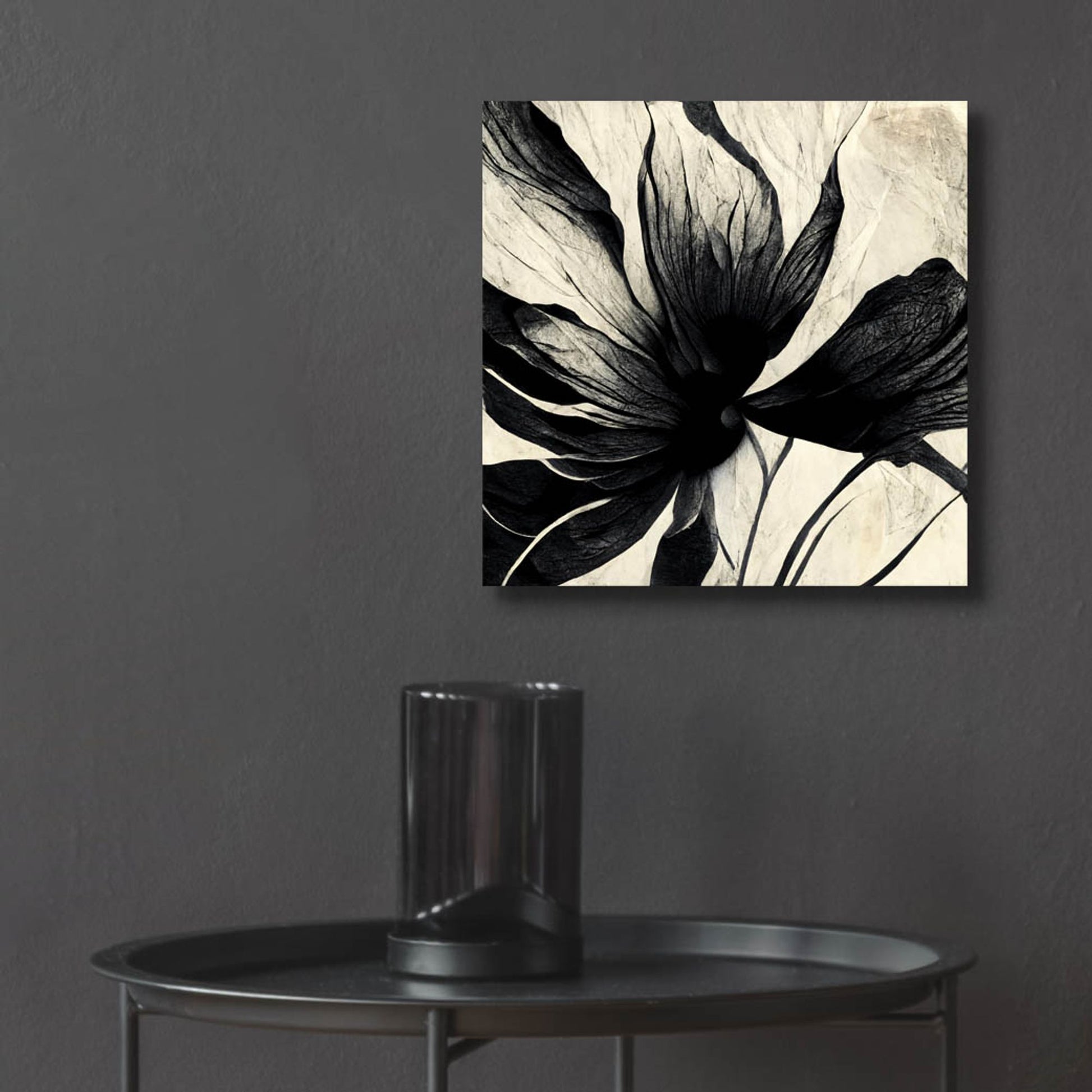 Epic Art 'Flowers Black White 16' by Ray Heere, Acrylic Glass Wall Art,12x12