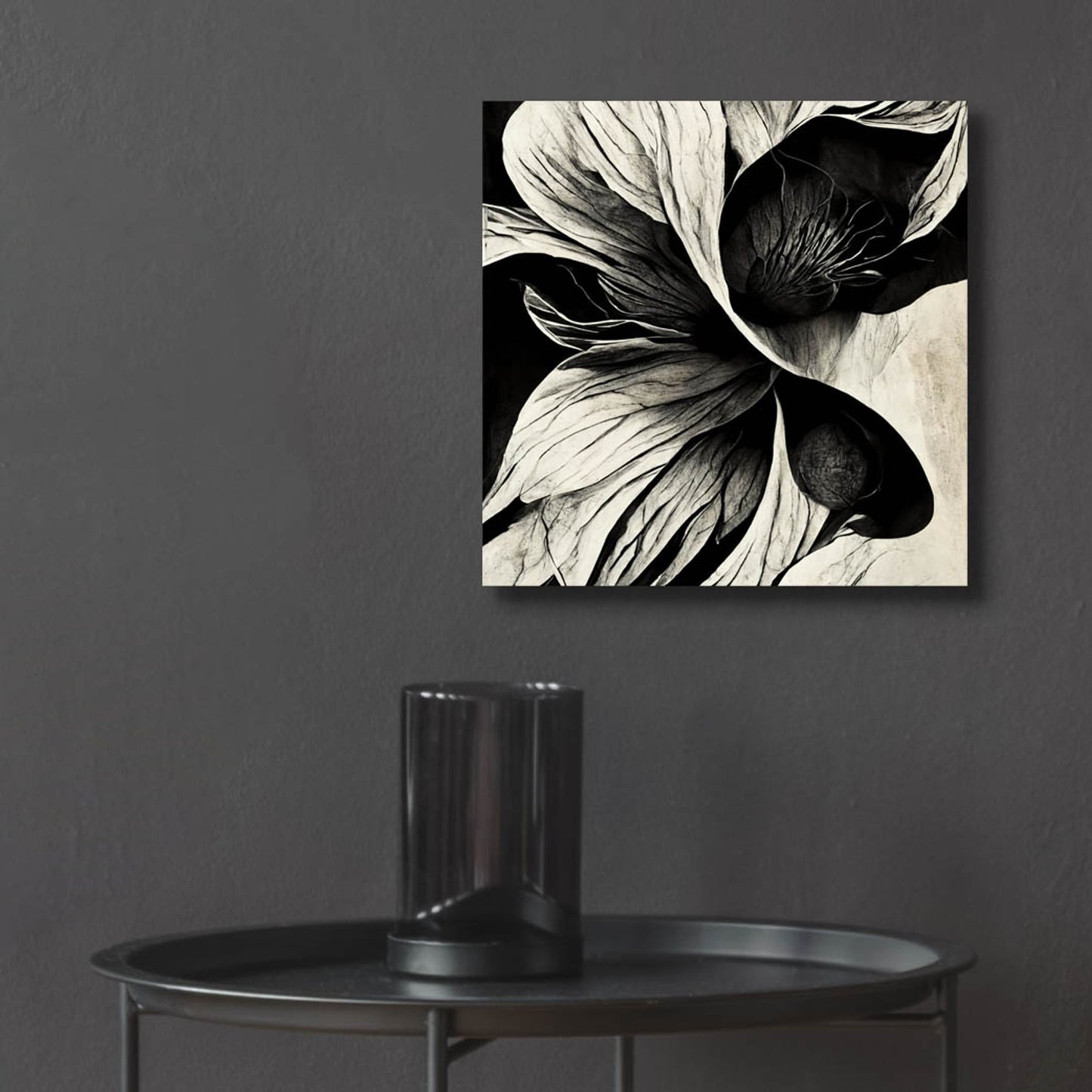 Epic Art 'Flowers Black White 20' by Ray Heere, Acrylic Glass Wall Art,12x12