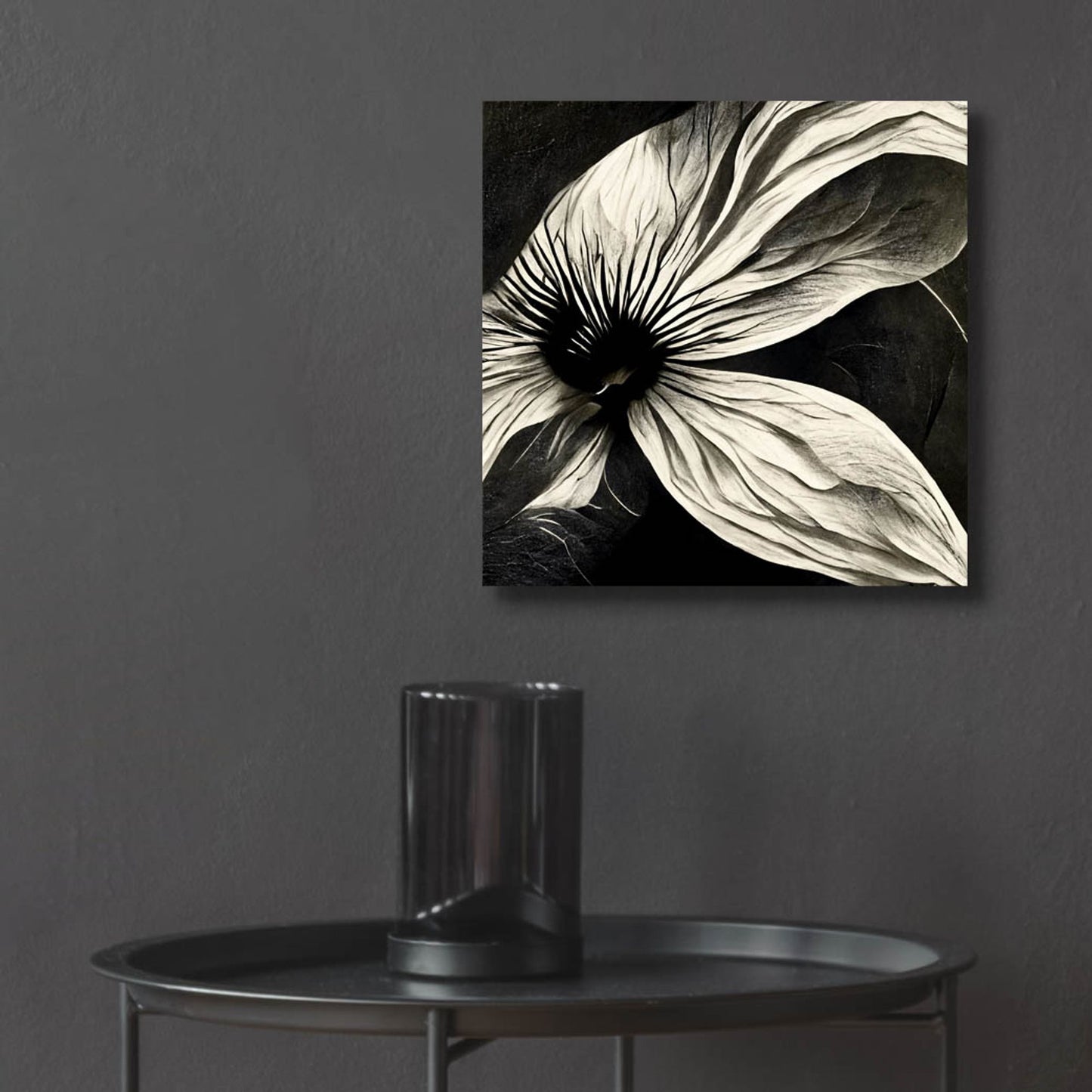 Epic Art 'Flowers Black White 22' by Ray Heere, Acrylic Glass Wall Art,12x12