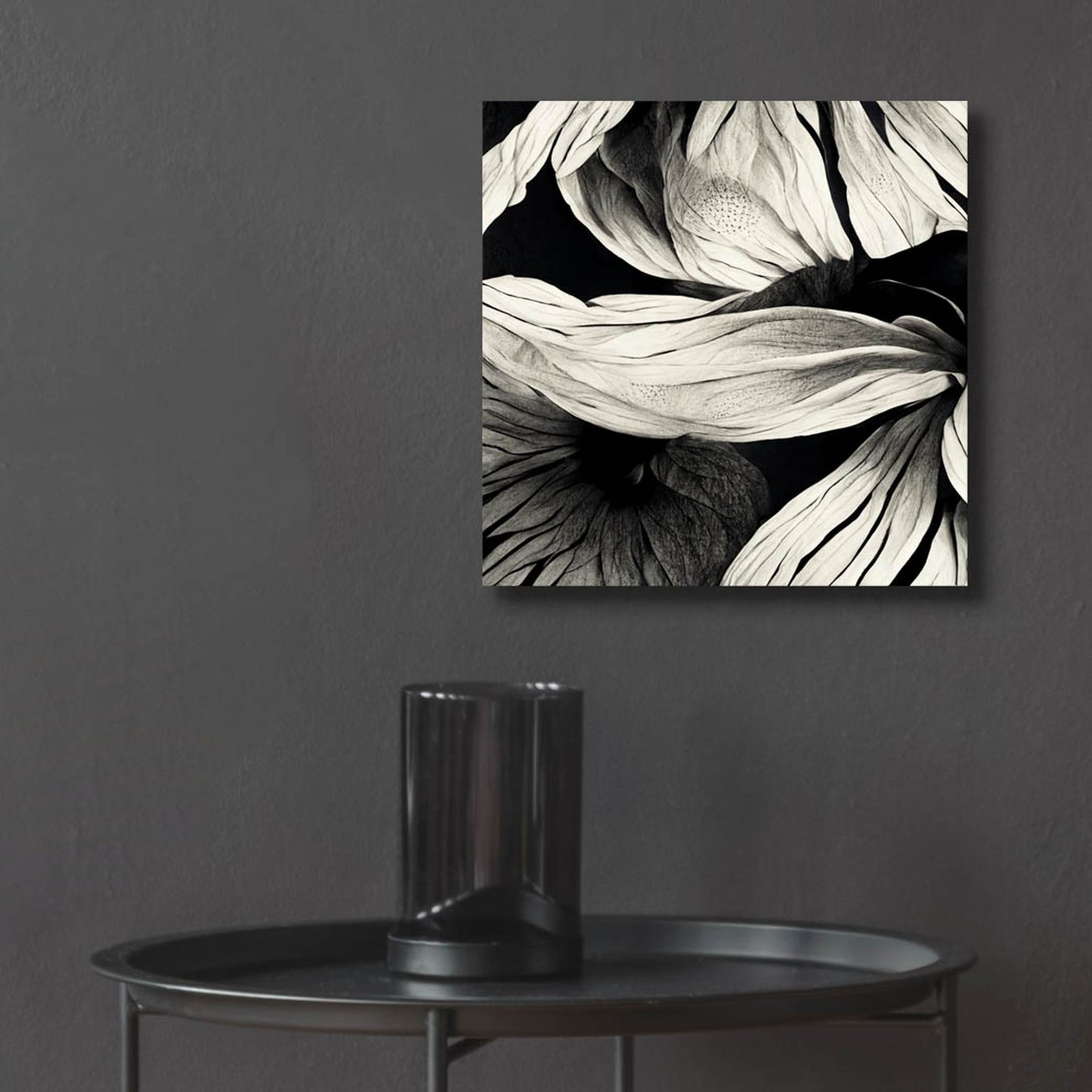 Epic Art 'Flowers Black White 23' by Ray Heere, Acrylic Glass Wall Art,12x12