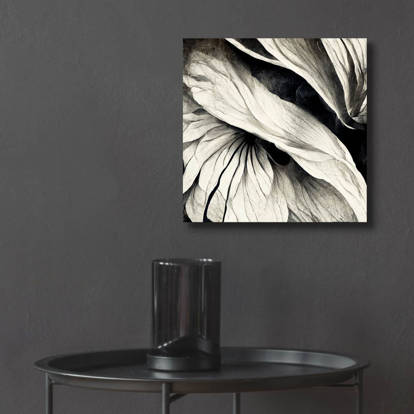 Epic Art 'Flowers Black White 24' by Ray Heere, Acrylic Glass Wall Art,12x12