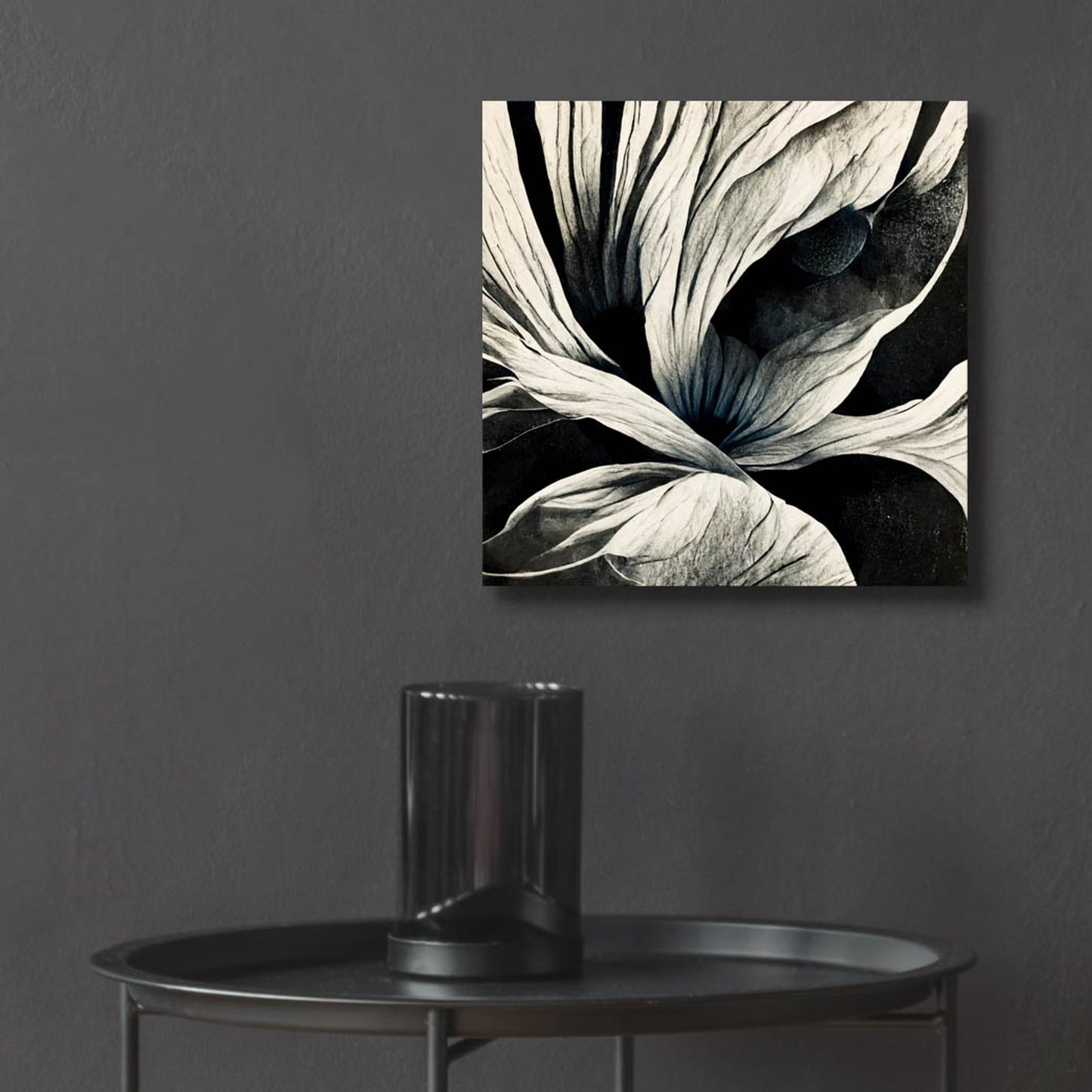 Epic Art 'Flowers Black White 25' by Ray Heere, Acrylic Glass Wall Art,12x12