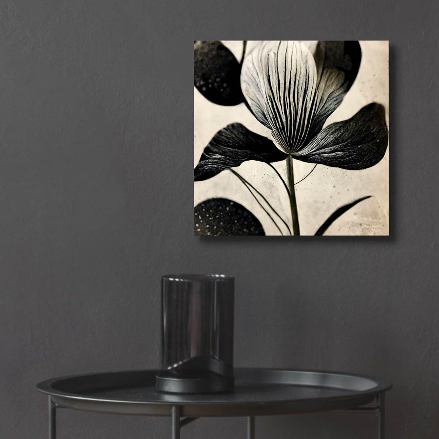 Epic Art 'Flowers Black White 26' by Ray Heere, Acrylic Glass Wall Art,12x12