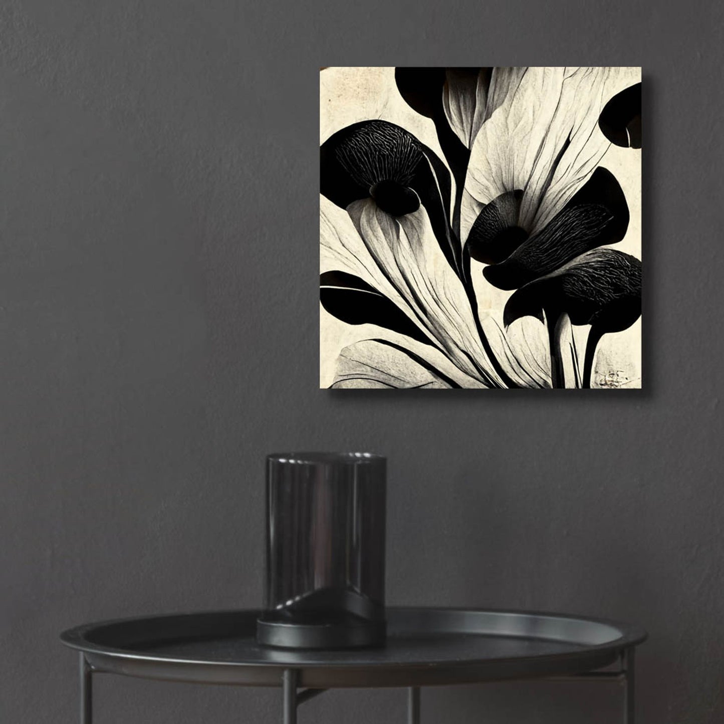 Epic Art 'Flowers Black White 27' by Ray Heere, Acrylic Glass Wall Art,12x12