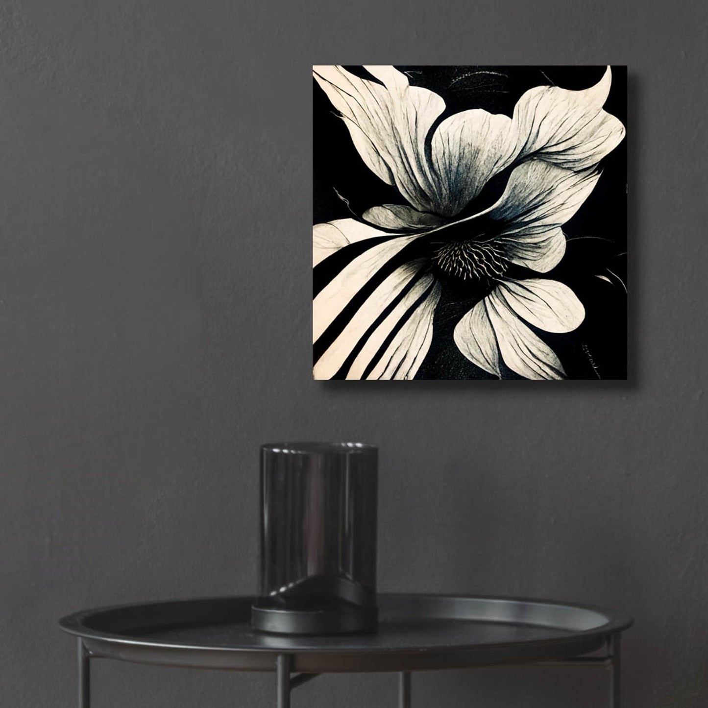 Epic Art 'Flowers Black White 28' by Ray Heere, Acrylic Glass Wall Art,12x12