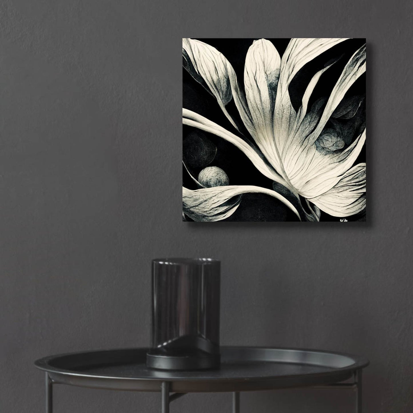 Epic Art 'Flowers Black White 29' by Ray Heere, Acrylic Glass Wall Art,12x12