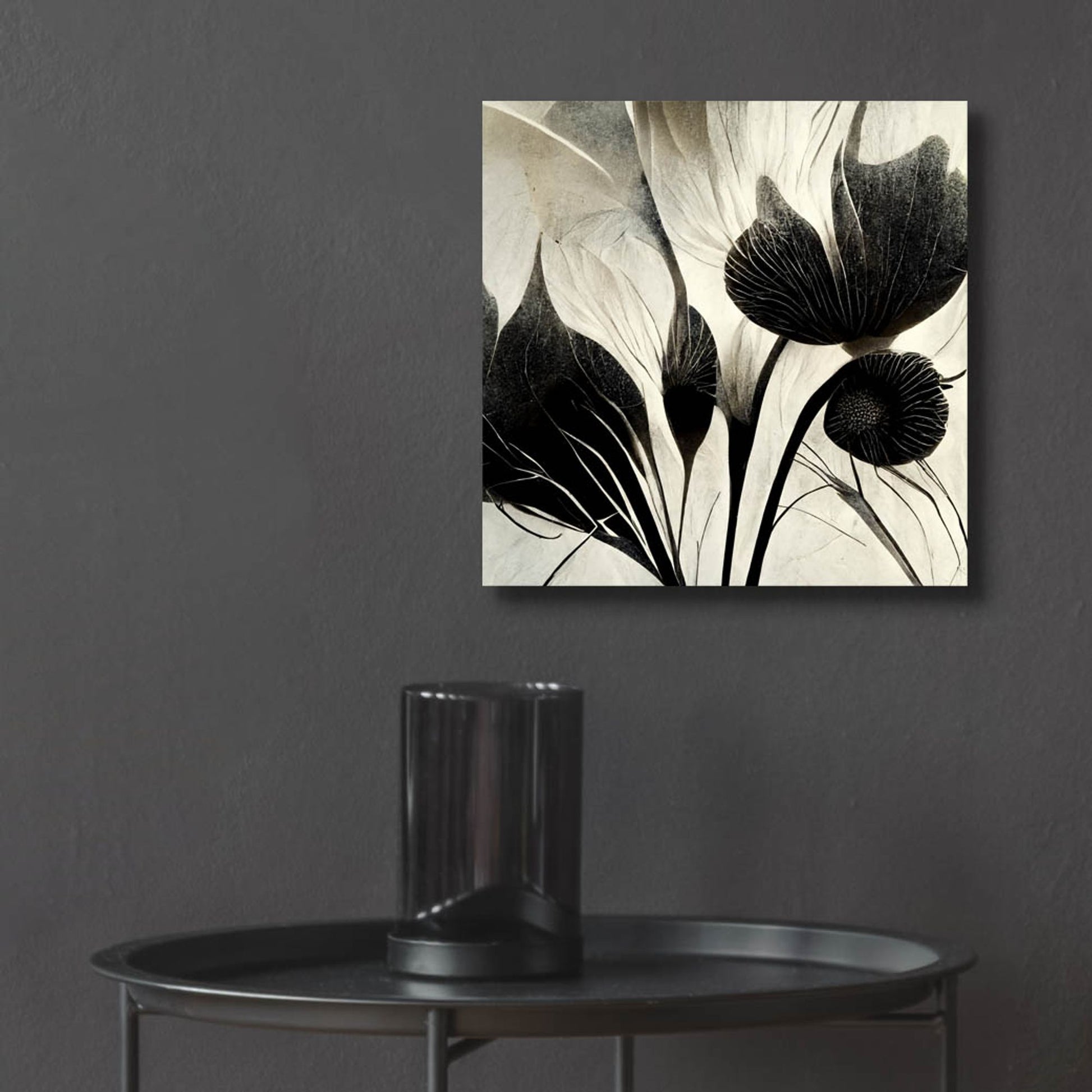 Epic Art 'Flowers Black White 31' by Ray Heere, Acrylic Glass Wall Art,12x12