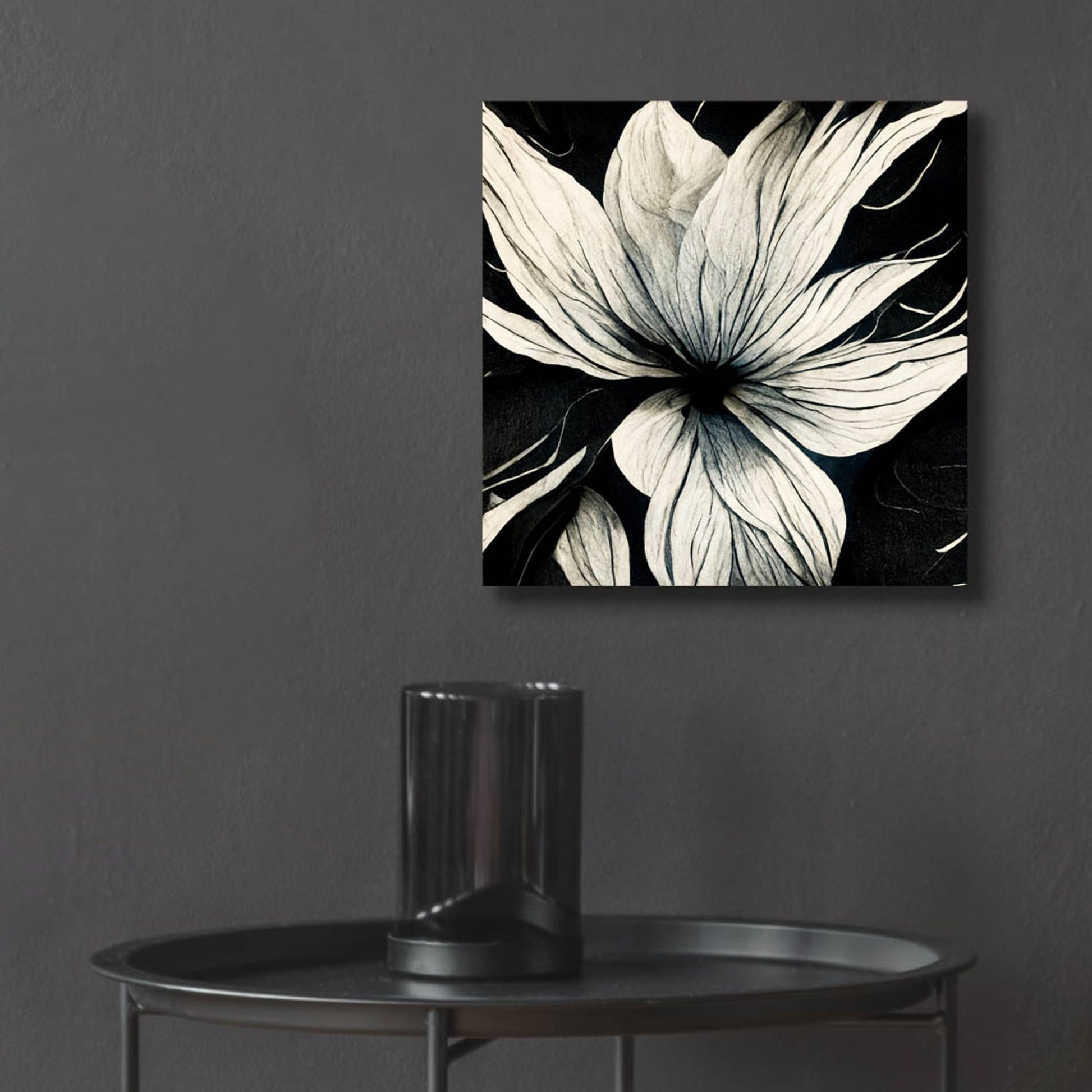 Epic Art 'Flowers Black White 32' by Ray Heere, Acrylic Glass Wall Art,12x12