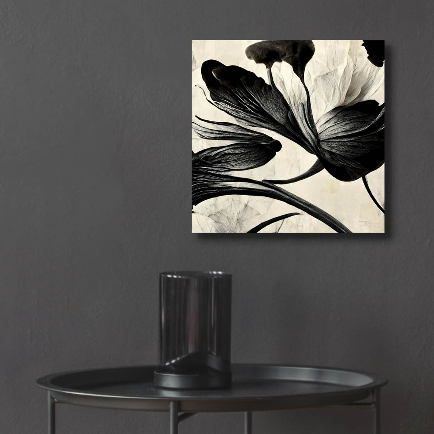 Epic Art 'Flowers Black White 33' by Ray Heere, Acrylic Glass Wall Art,12x12