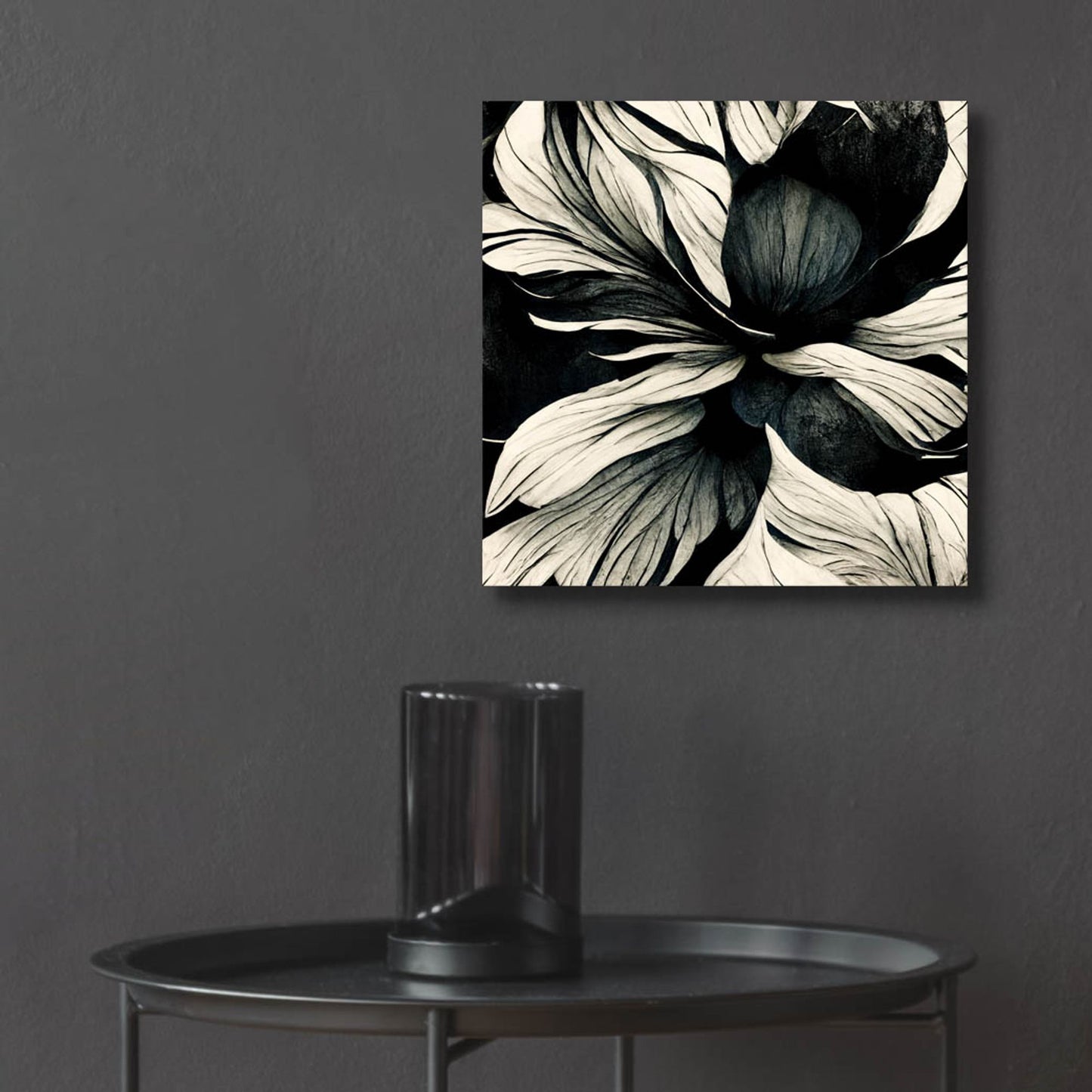 Epic Art 'Flowers Black White 34' by Ray Heere, Acrylic Glass Wall Art,12x12