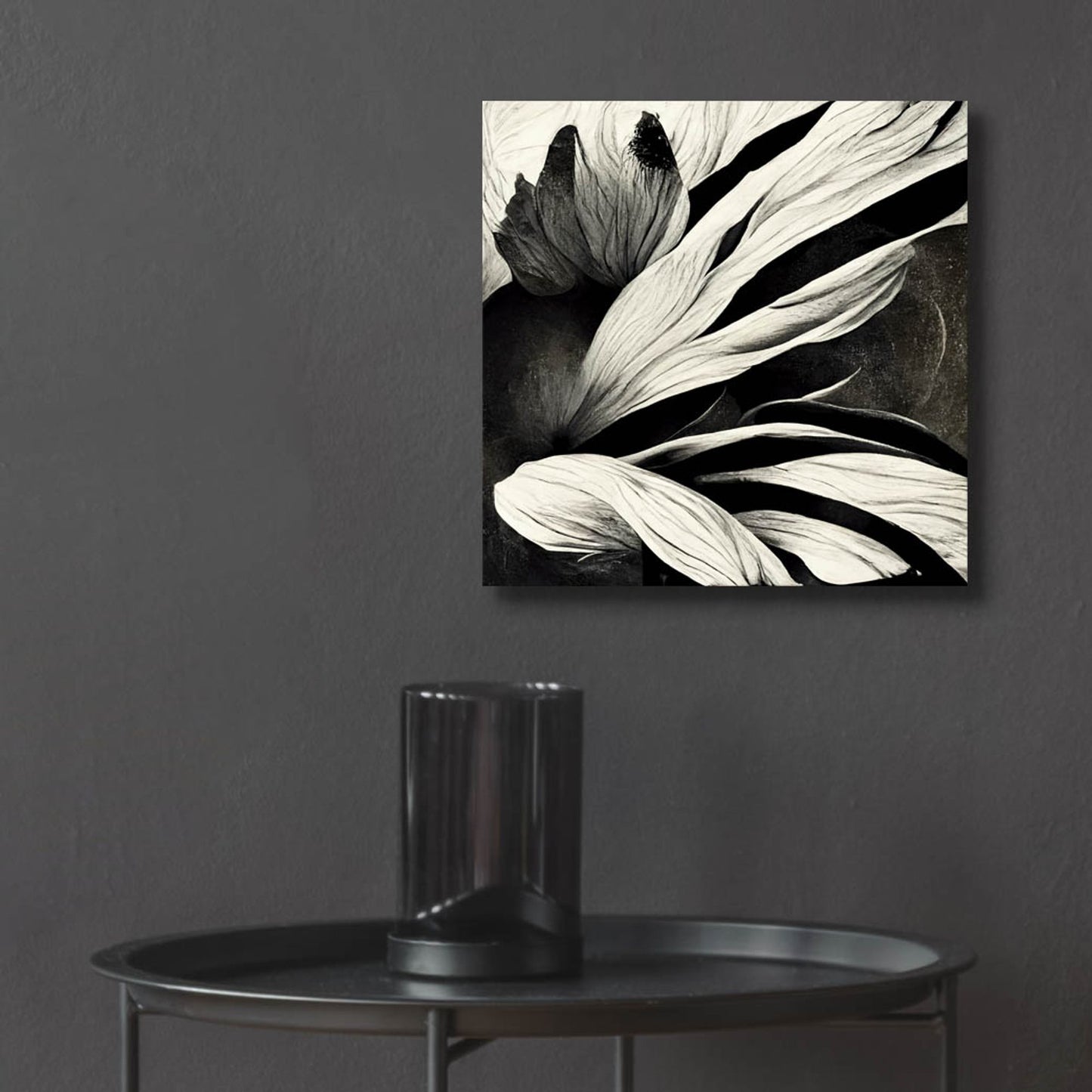 Epic Art 'Flowers Black White 35' by Ray Heere, Acrylic Glass Wall Art,12x12