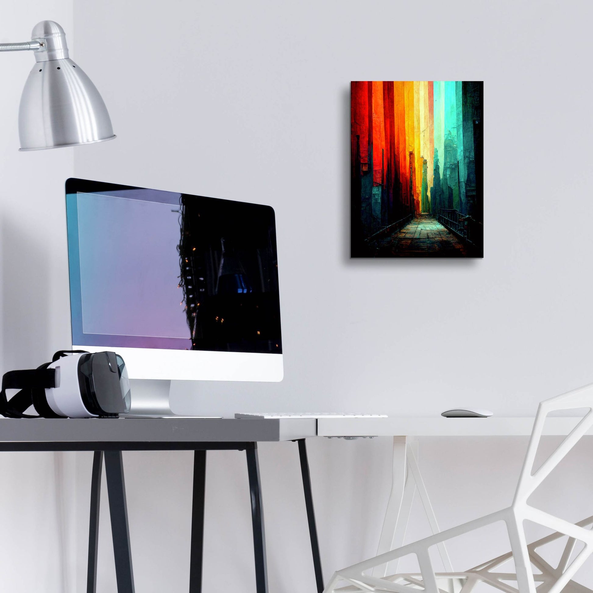 Epic Art 'Abstract City 1' by Romantz Art, Acrylic Glass Wall Art,12x16