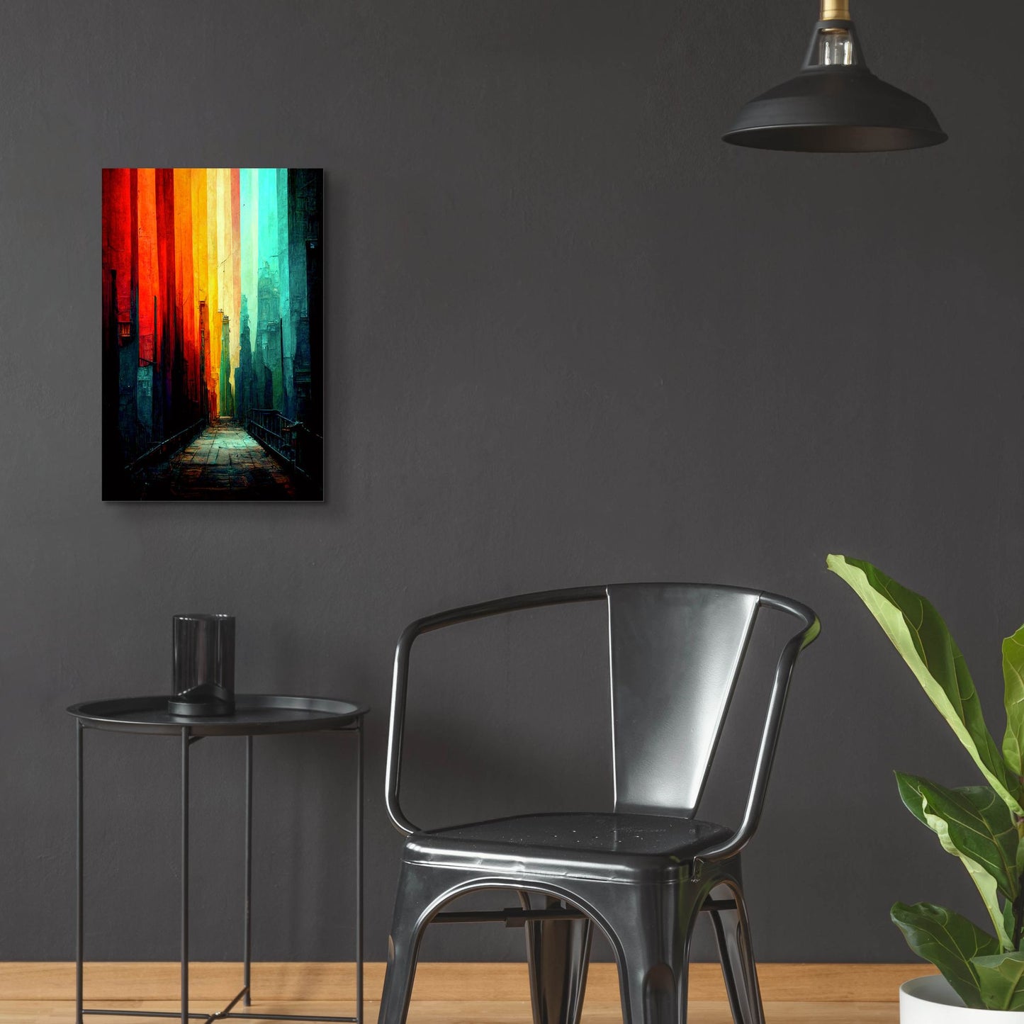 Epic Art 'Abstract City 1' by Romantz Art, Acrylic Glass Wall Art,16x24