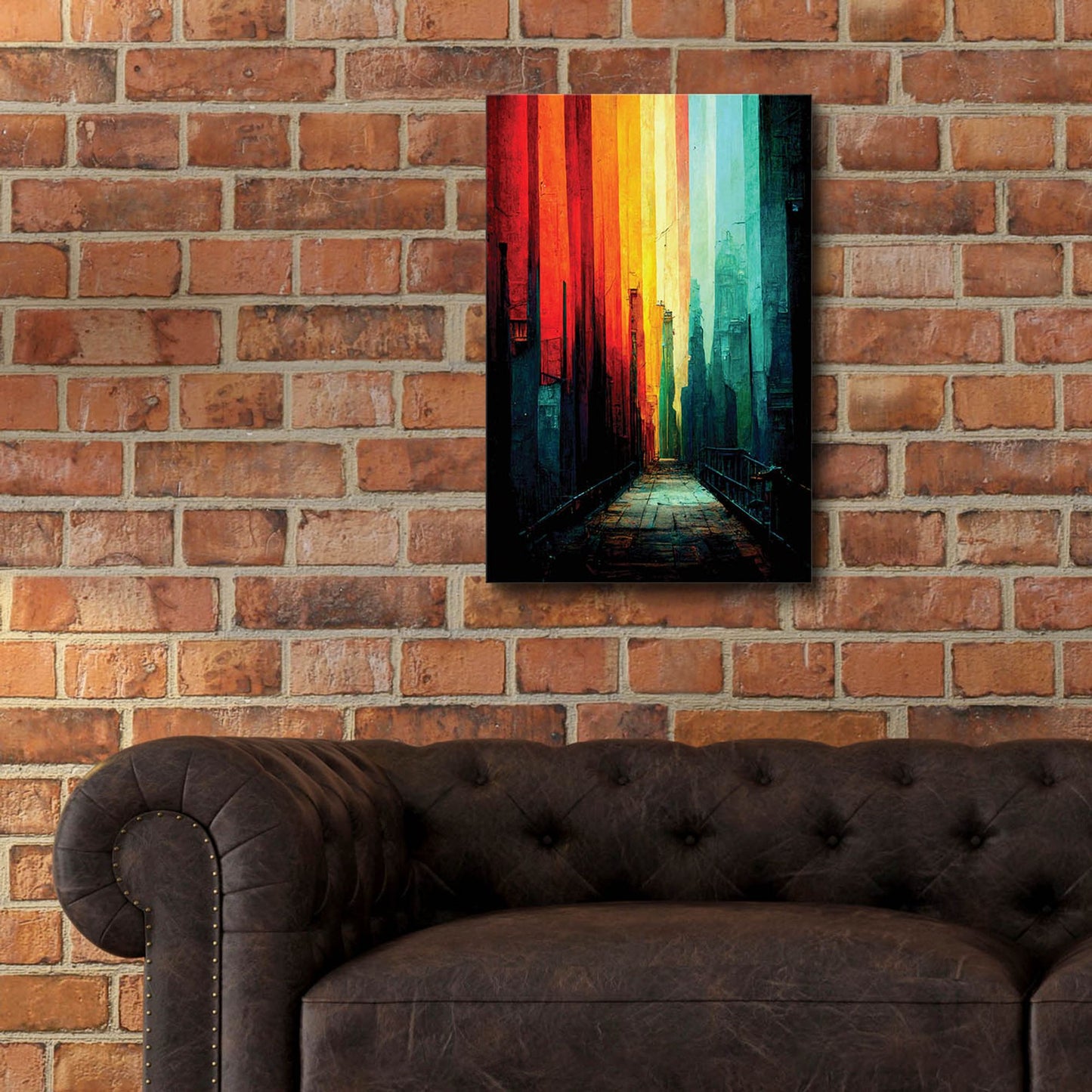 Epic Art 'Abstract City 1' by Romantz Art, Acrylic Glass Wall Art,16x24
