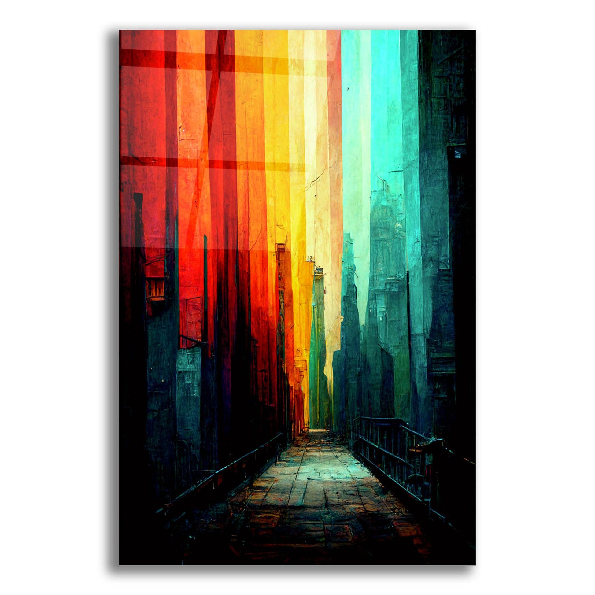 Epic Art 'Abstract City 1' by Romantz Art, Acrylic Glass Wall Art
