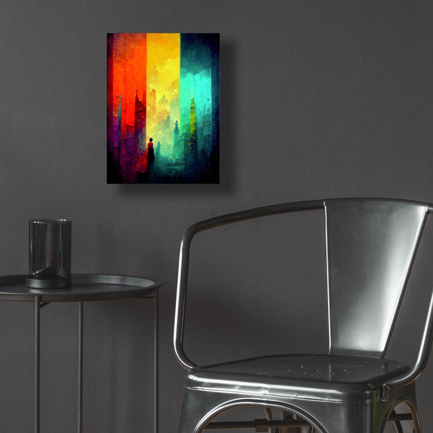 Epic Art 'Abstract City 2' by Romantz Art, Acrylic Glass Wall Art,12x16