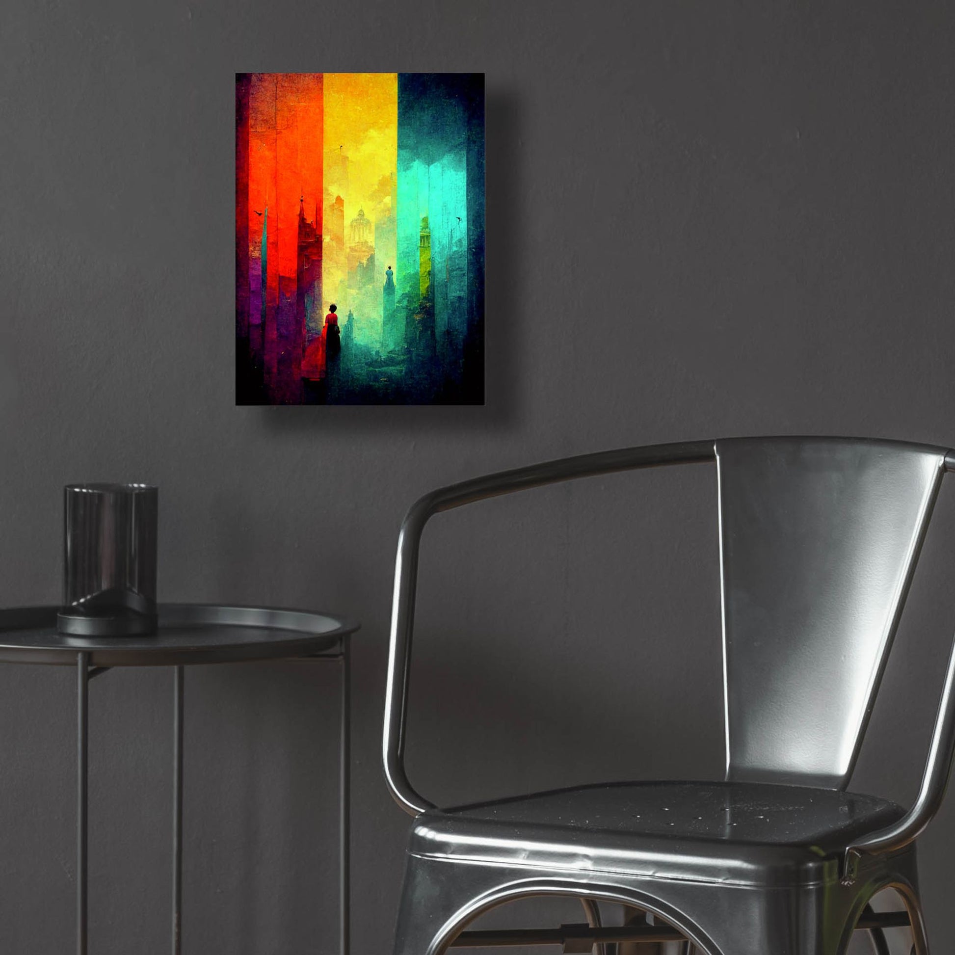 Epic Art 'Abstract City 2' by Romantz Art, Acrylic Glass Wall Art,12x16