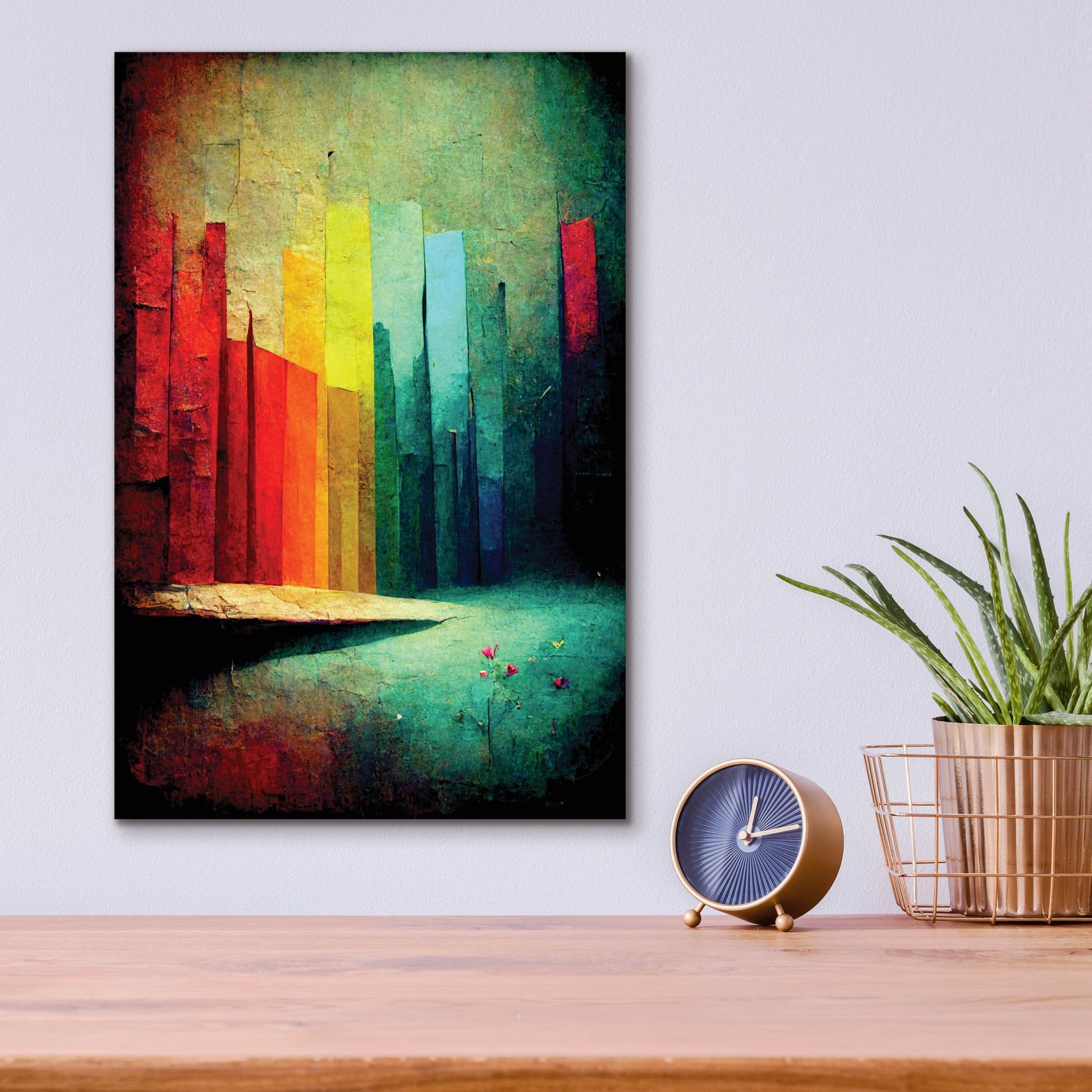 Epic Art 'Color Fortress' by Romantz Art, Acrylic Glass Wall Art,12x16