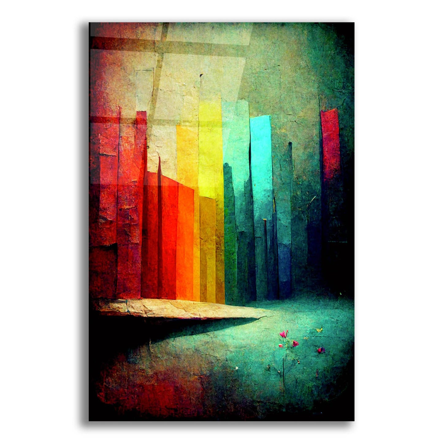 Epic Art 'Color Fortress' by Romantz Art, Acrylic Glass Wall Art,12x16