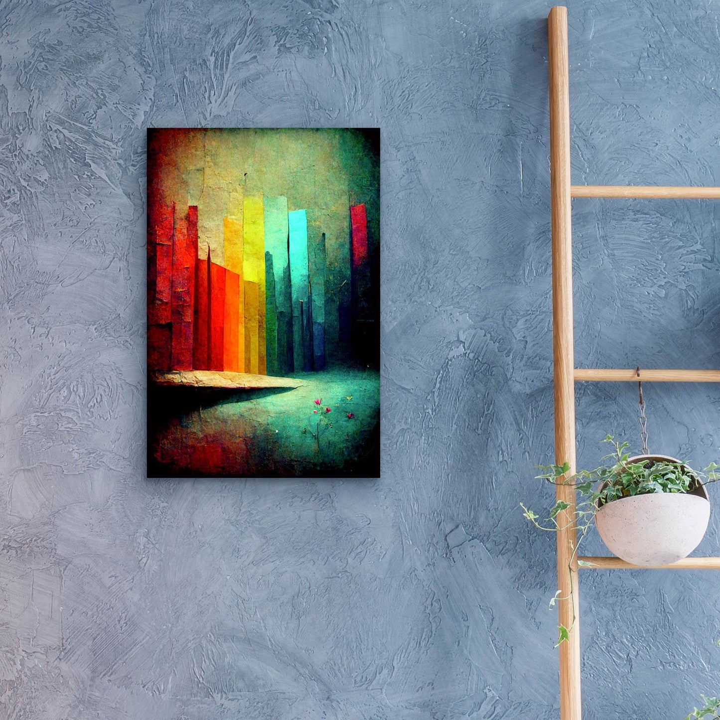 Epic Art 'Color Fortress' by Romantz Art, Acrylic Glass Wall Art,16x24