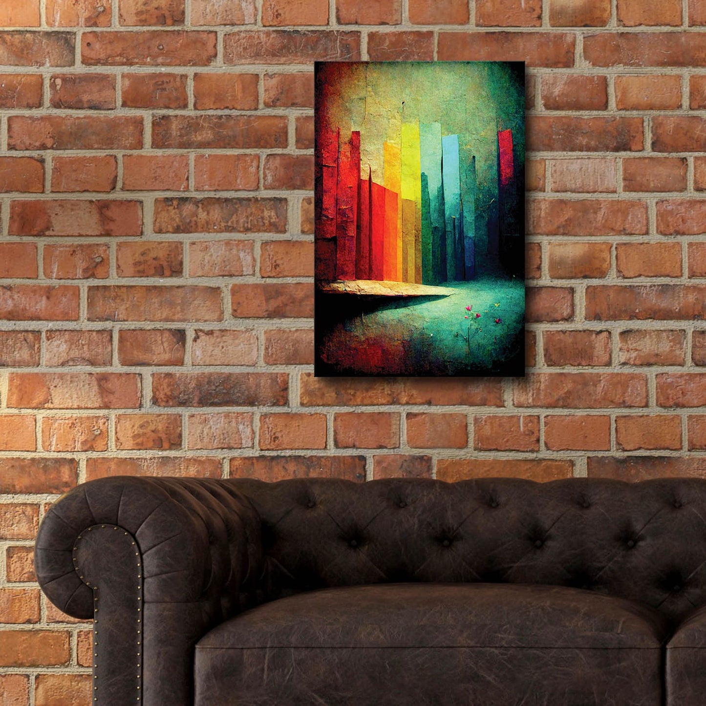 Epic Art 'Color Fortress' by Romantz Art, Acrylic Glass Wall Art,16x24