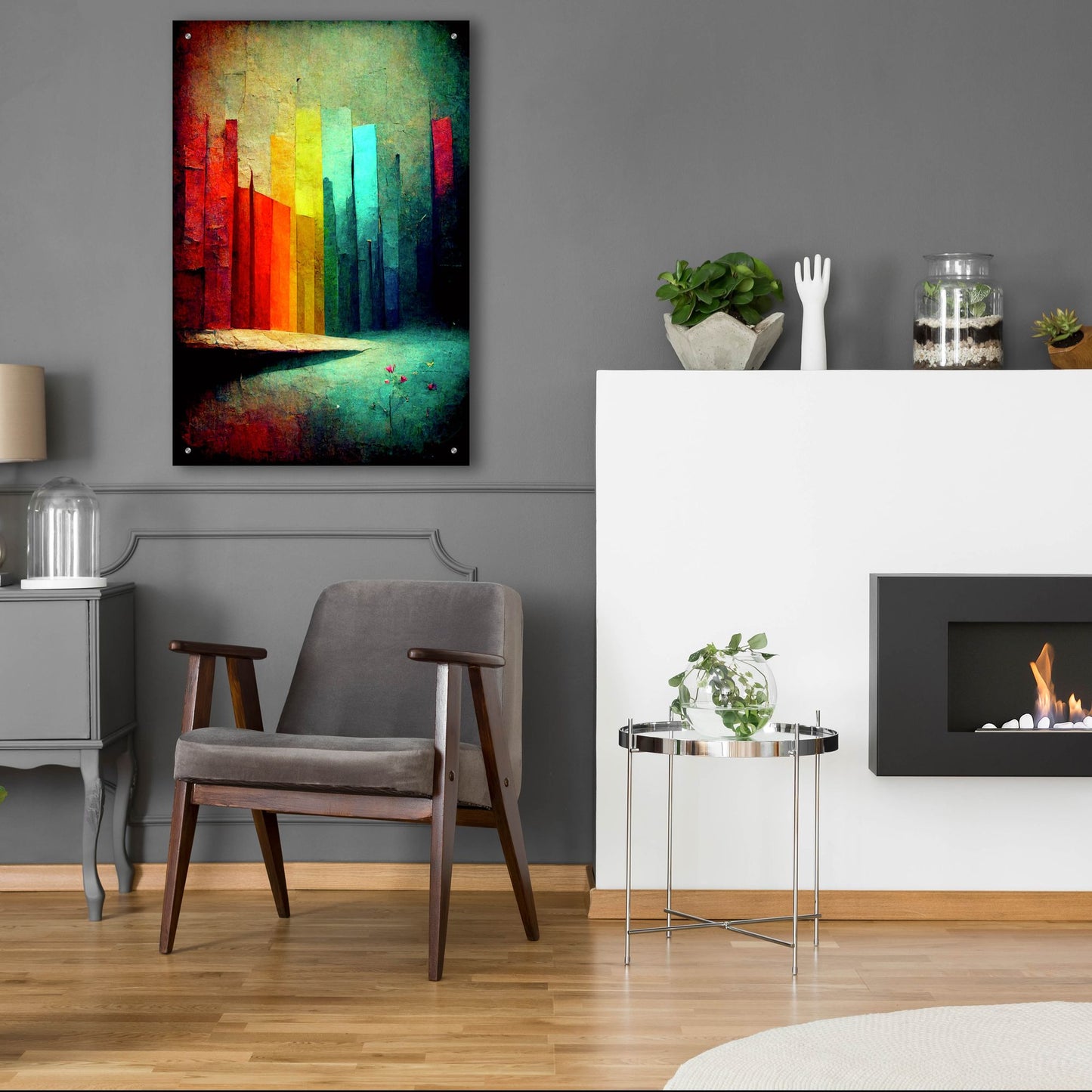 Epic Art 'Color Fortress' by Romantz Art, Acrylic Glass Wall Art,24x36