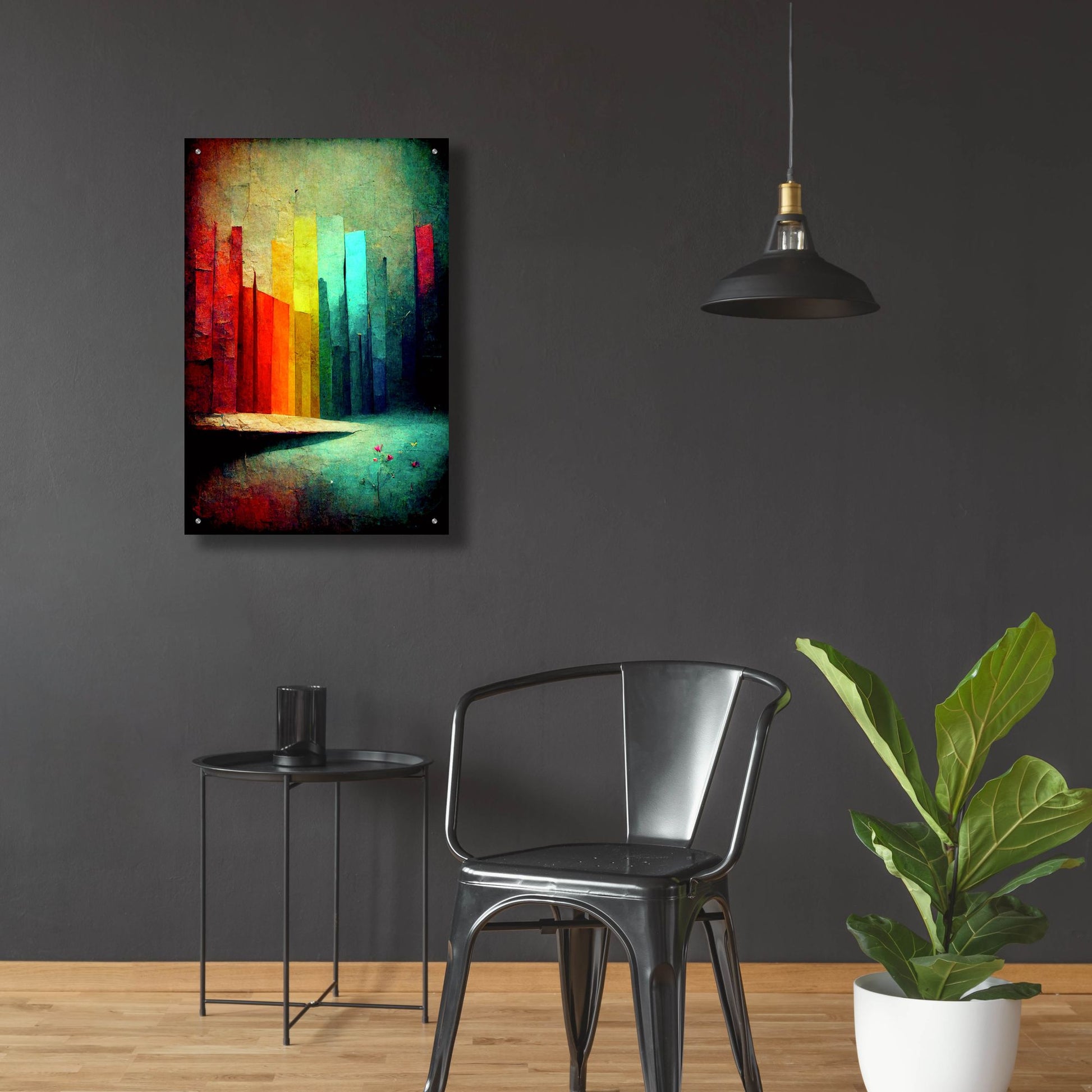 Epic Art 'Color Fortress' by Romantz Art, Acrylic Glass Wall Art,24x36