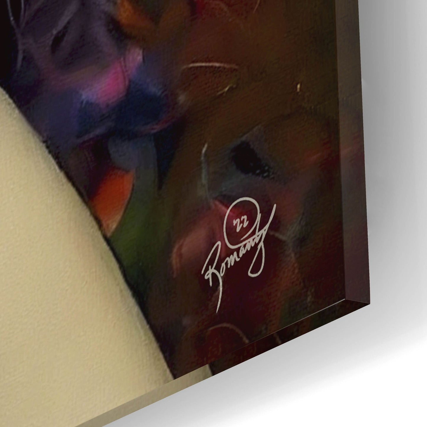 Epic Art 'Floral la Femme Portrait 3' by Romantz Art, Acrylic Glass Wall Art,12x16