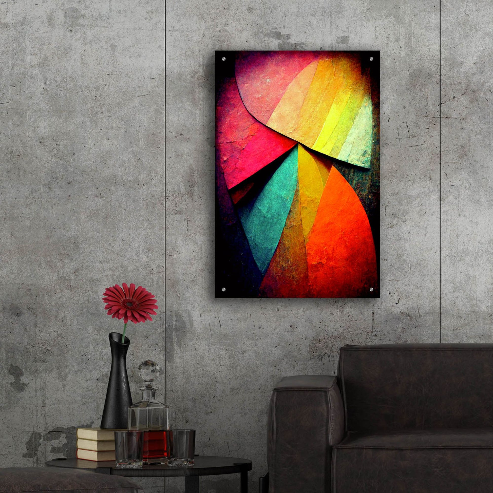 Epic Art 'Shield Wall' by Romantz Art, Acrylic Glass Wall Art,24x36