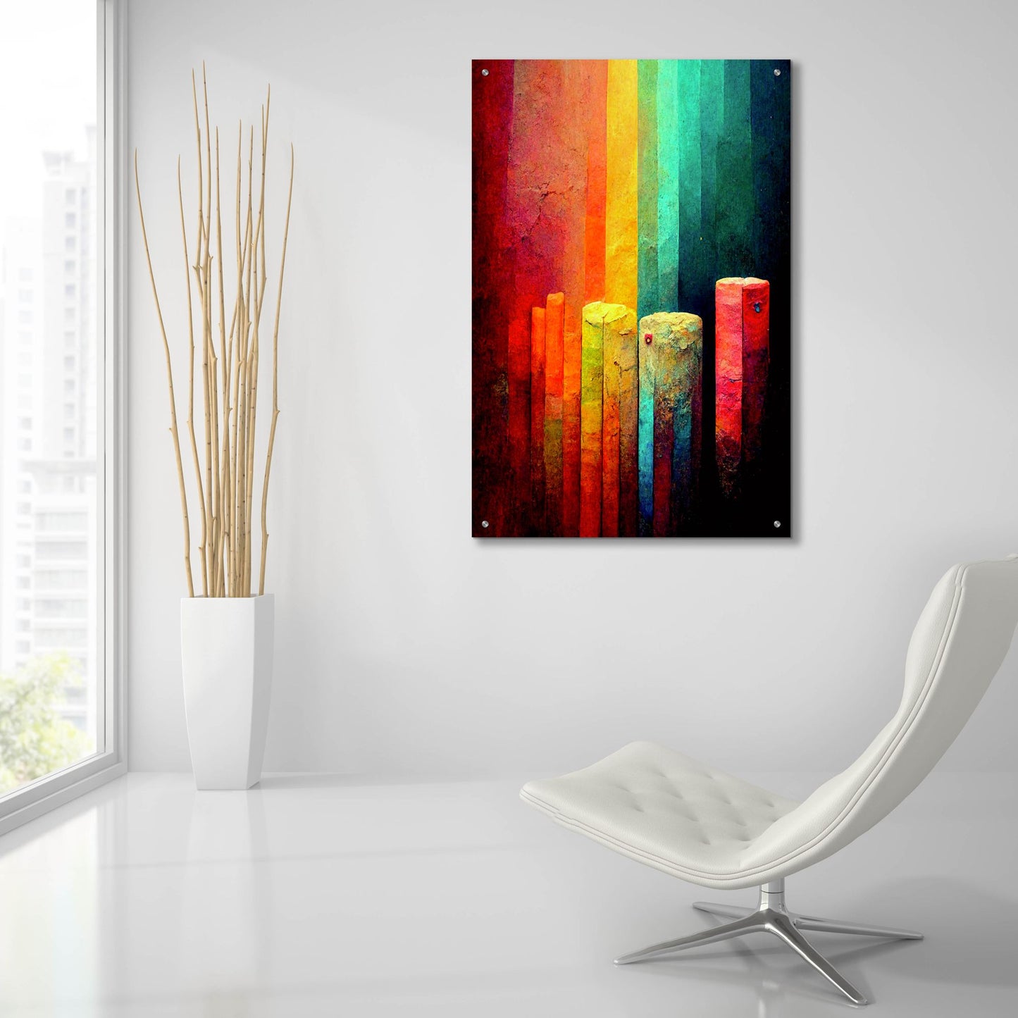 Epic Art 'Step It Up' by Romantz Art, Acrylic Glass Wall Art,24x36