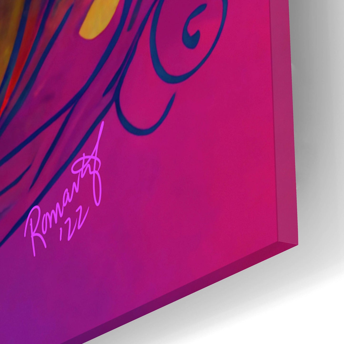 Epic Art 'Fantasy Owls 5' by Romantz Art, Acrylic Glass Wall Art,12x16