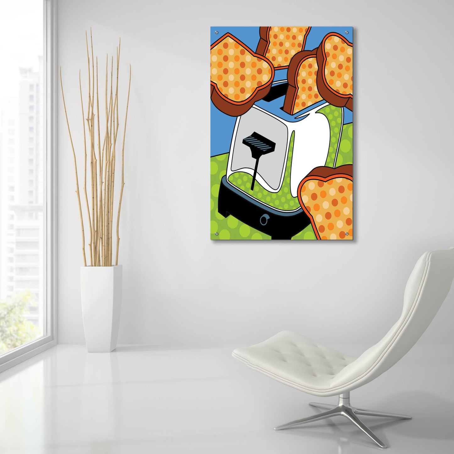 Epic Art 'Flying Toast' by Ron Magnes, Acrylic Glass Wall Art,24x36