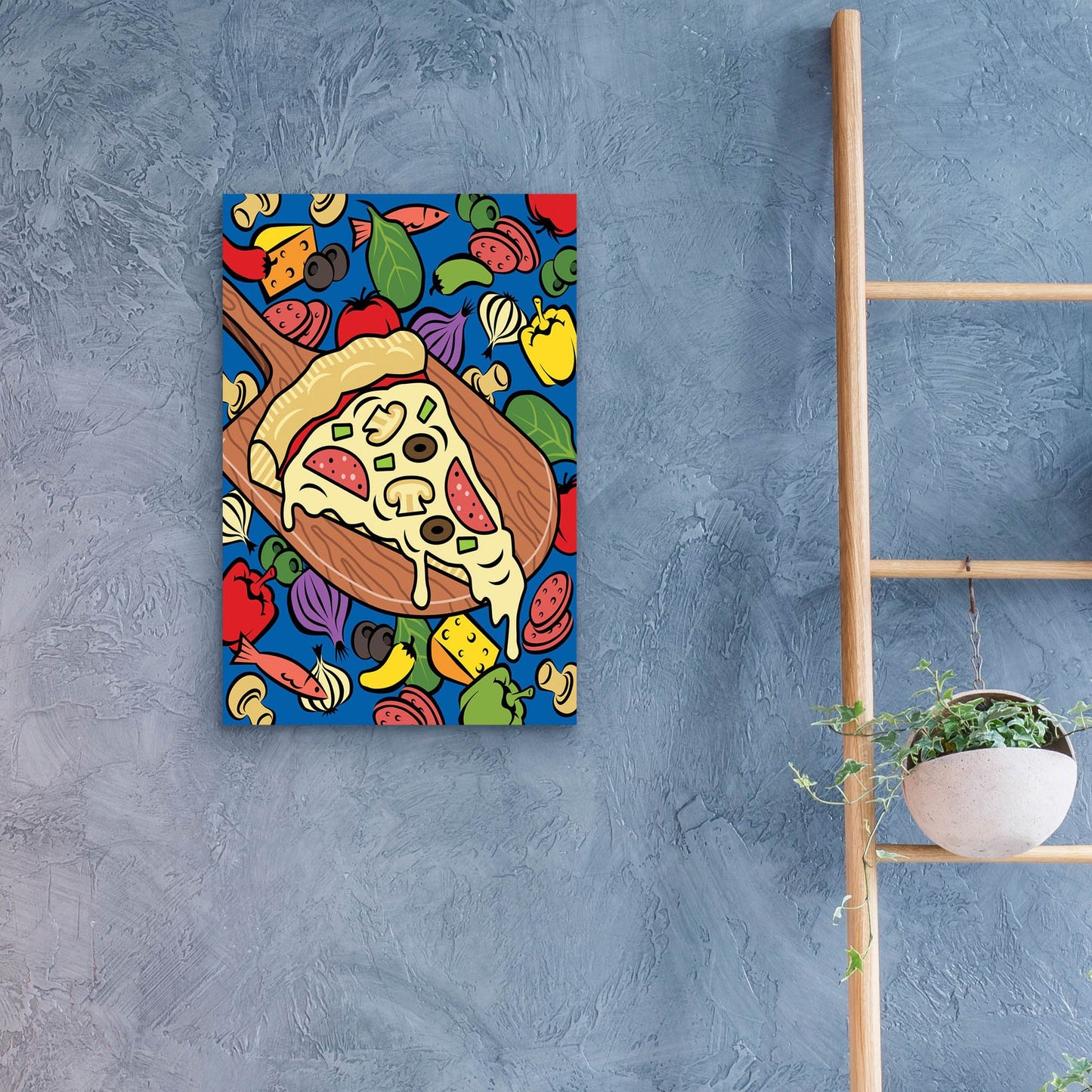 Epic Art 'Pizza Slice With Toppings' by Ron Magnes, Acrylic Glass Wall Art,16x24