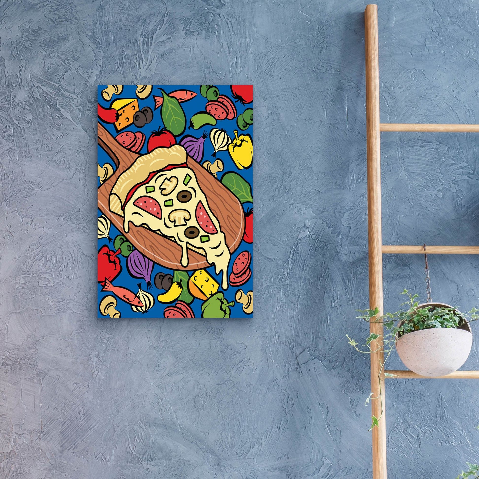 Epic Art 'Pizza Slice With Toppings' by Ron Magnes, Acrylic Glass Wall Art,16x24