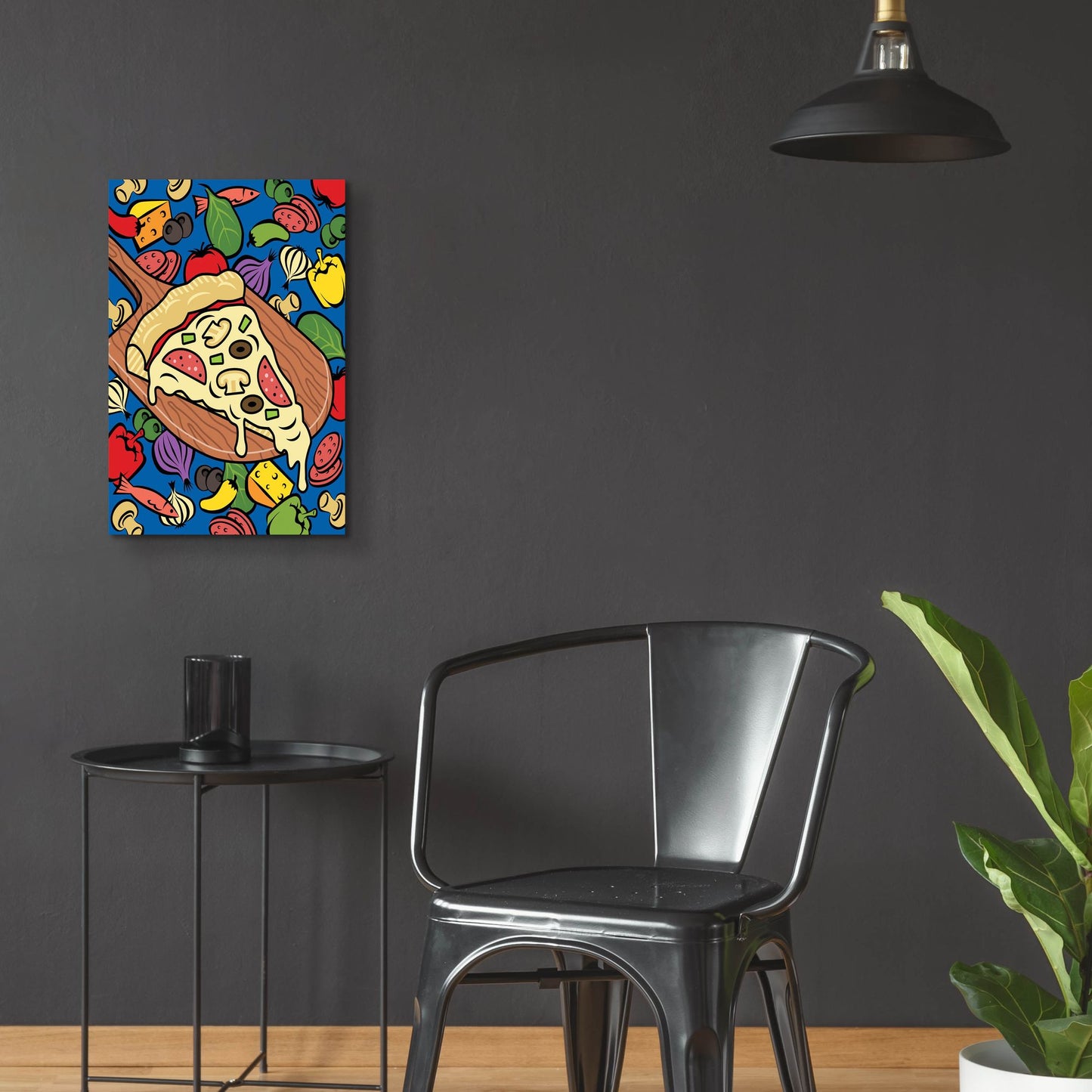 Epic Art 'Pizza Slice With Toppings' by Ron Magnes, Acrylic Glass Wall Art,16x24