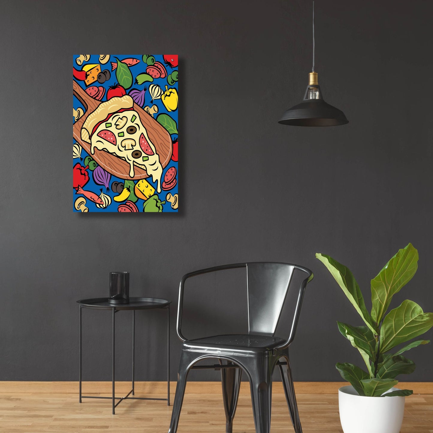 Epic Art 'Pizza Slice With Toppings' by Ron Magnes, Acrylic Glass Wall Art,24x36