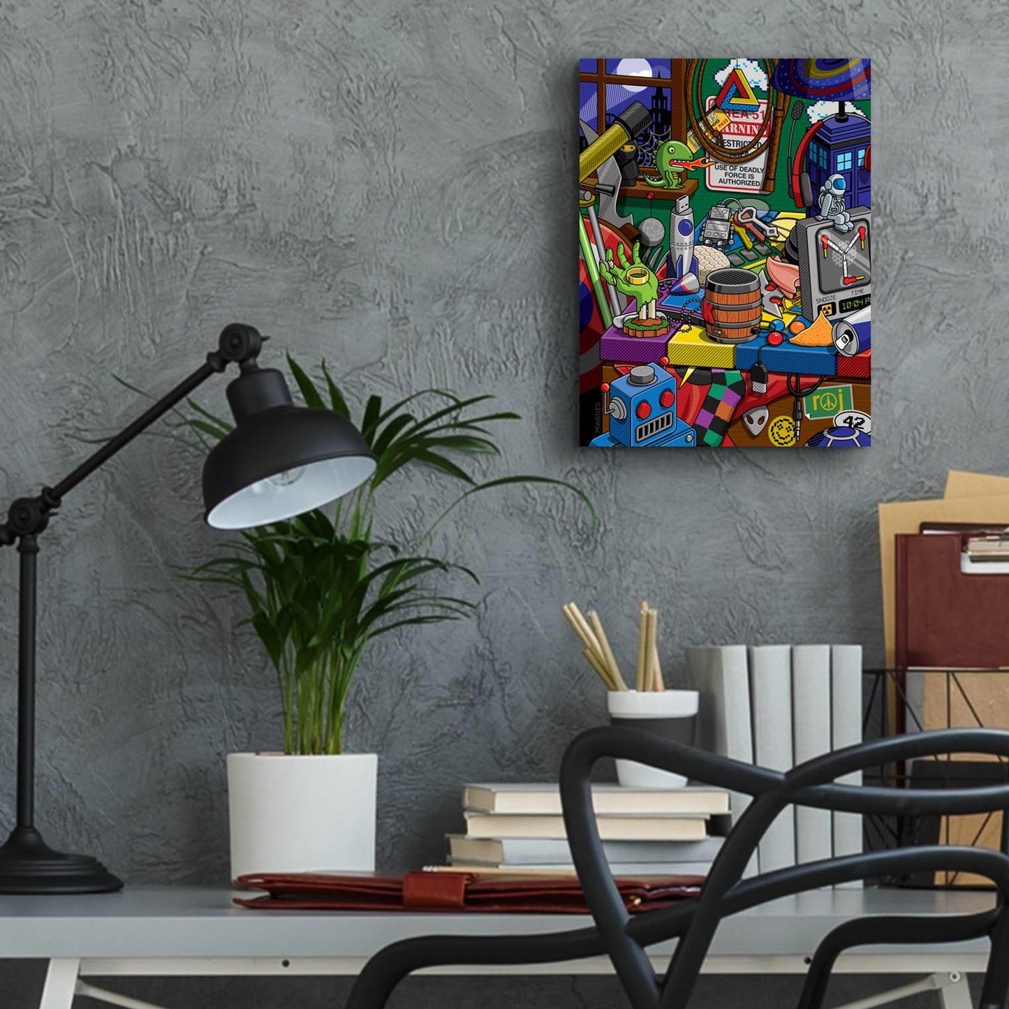 Epic Art 'Geek Chic' by Ron Magnes, Acrylic Glass Wall Art,12x16