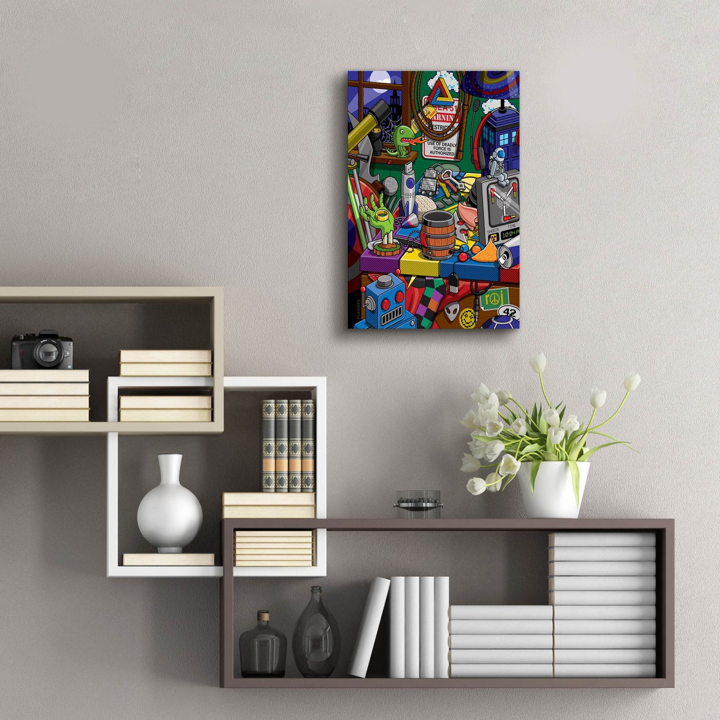 Epic Art 'Geek Chic' by Ron Magnes, Acrylic Glass Wall Art,16x24