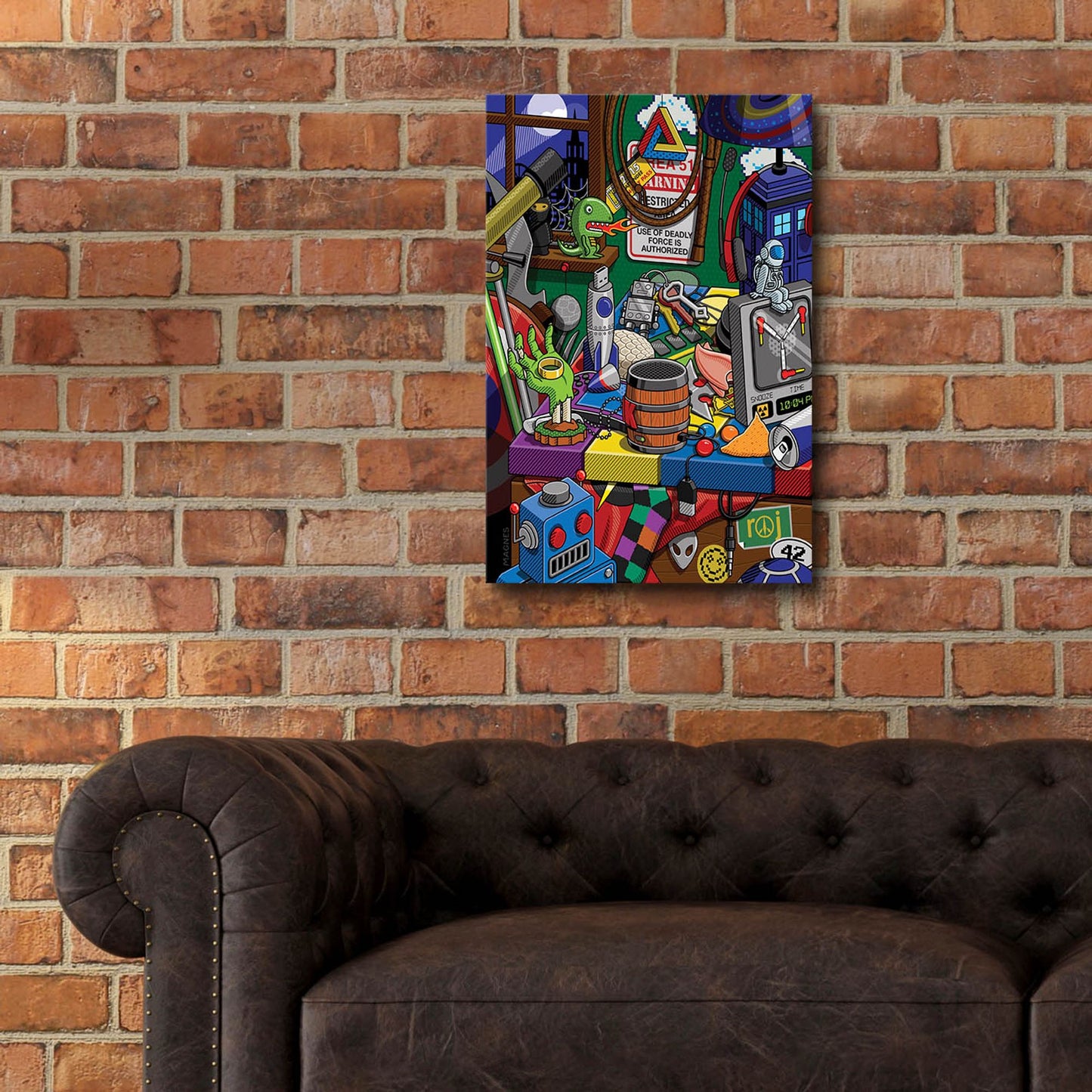 Epic Art 'Geek Chic' by Ron Magnes, Acrylic Glass Wall Art,16x24