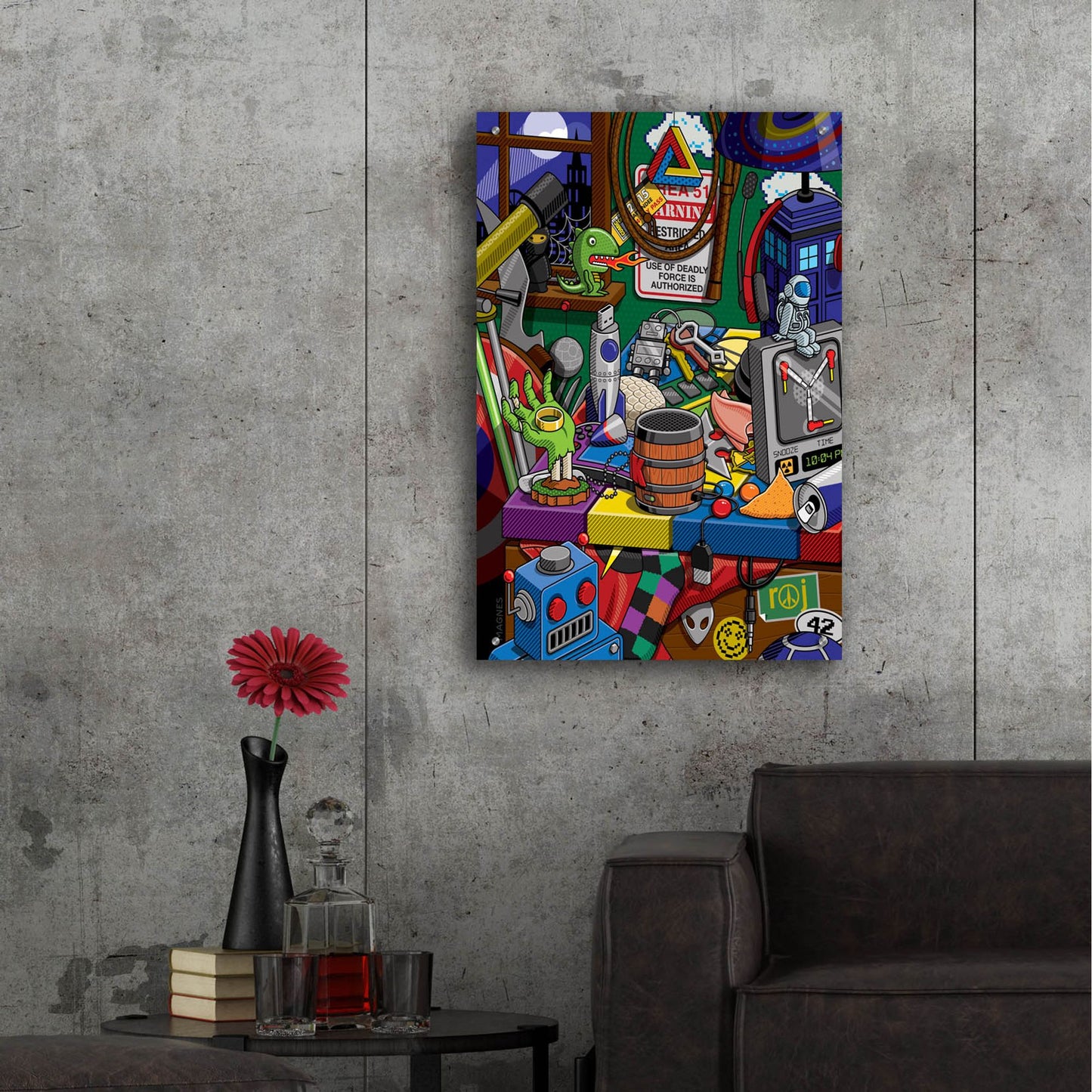 Epic Art 'Geek Chic' by Ron Magnes, Acrylic Glass Wall Art,24x36